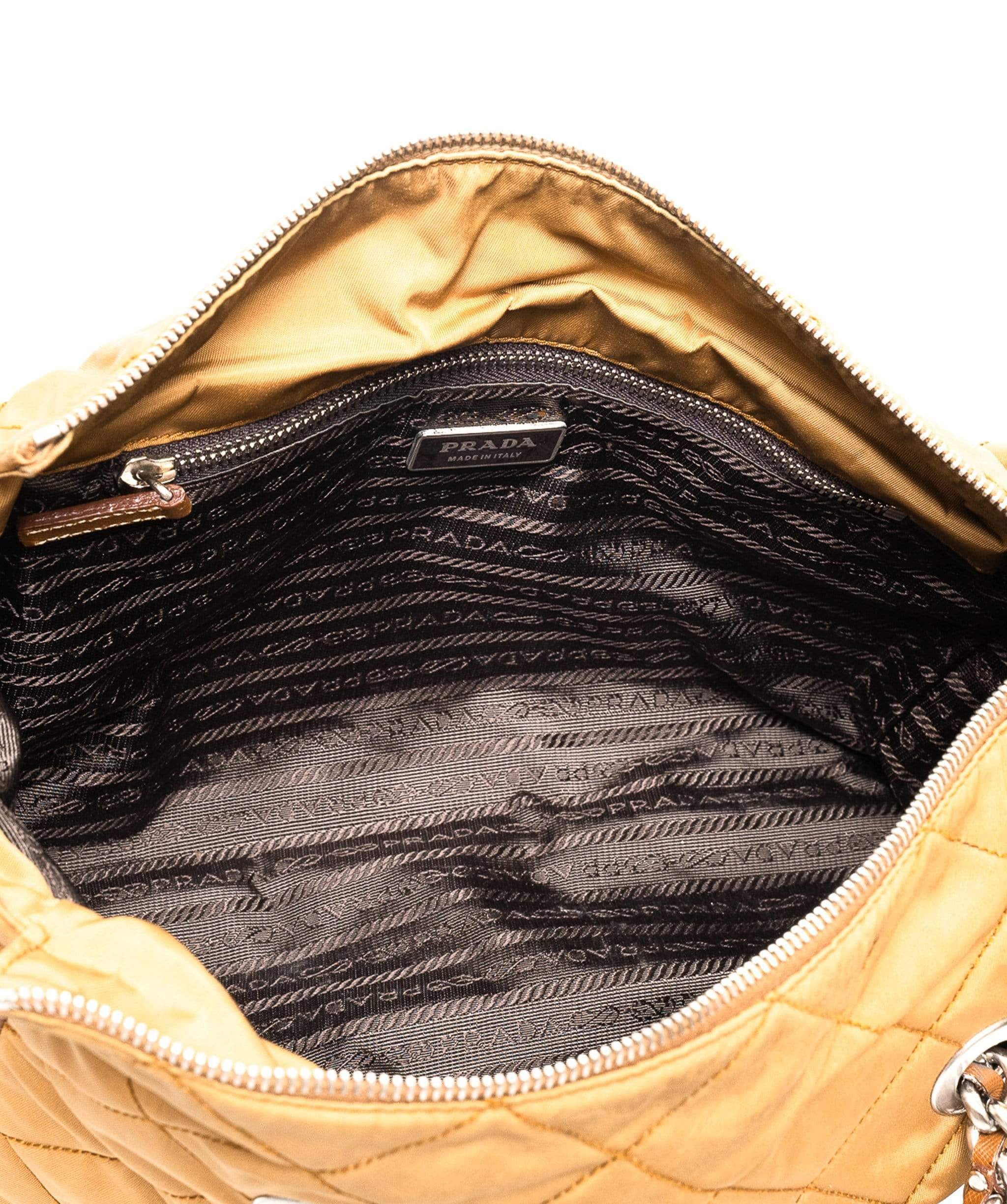 Prada Prada Brown Quilted Nylon Tote Bag PHW - AGL1373
