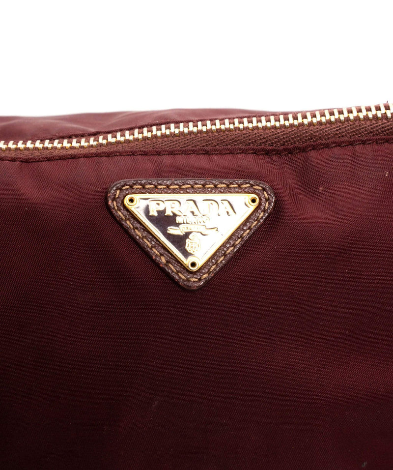 PRADA Burgundy Nylon Pouch MW2760