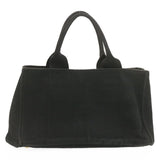 Prada PRADA Canapa Hand Bag Black Canvas GM