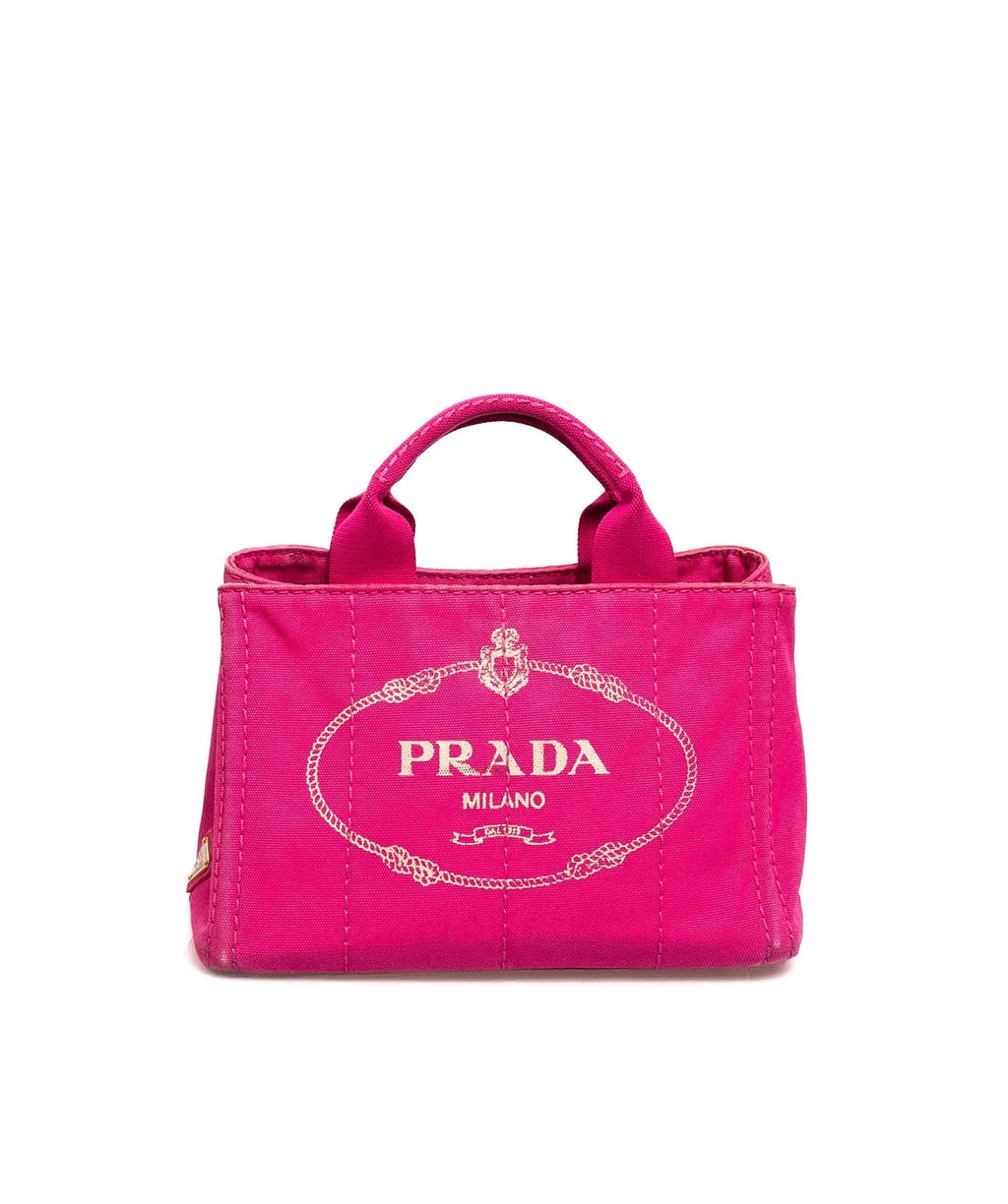 Prada Canapa Pink Tote Bag with Strap - AWL1930