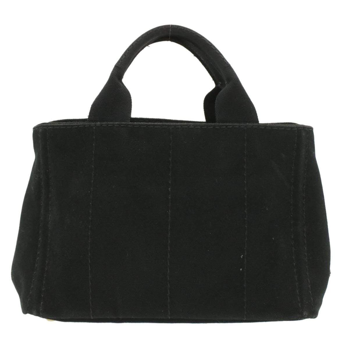 Prada PRADA Canapa PM 2Way Black Canvas Hand Shoulder Bag