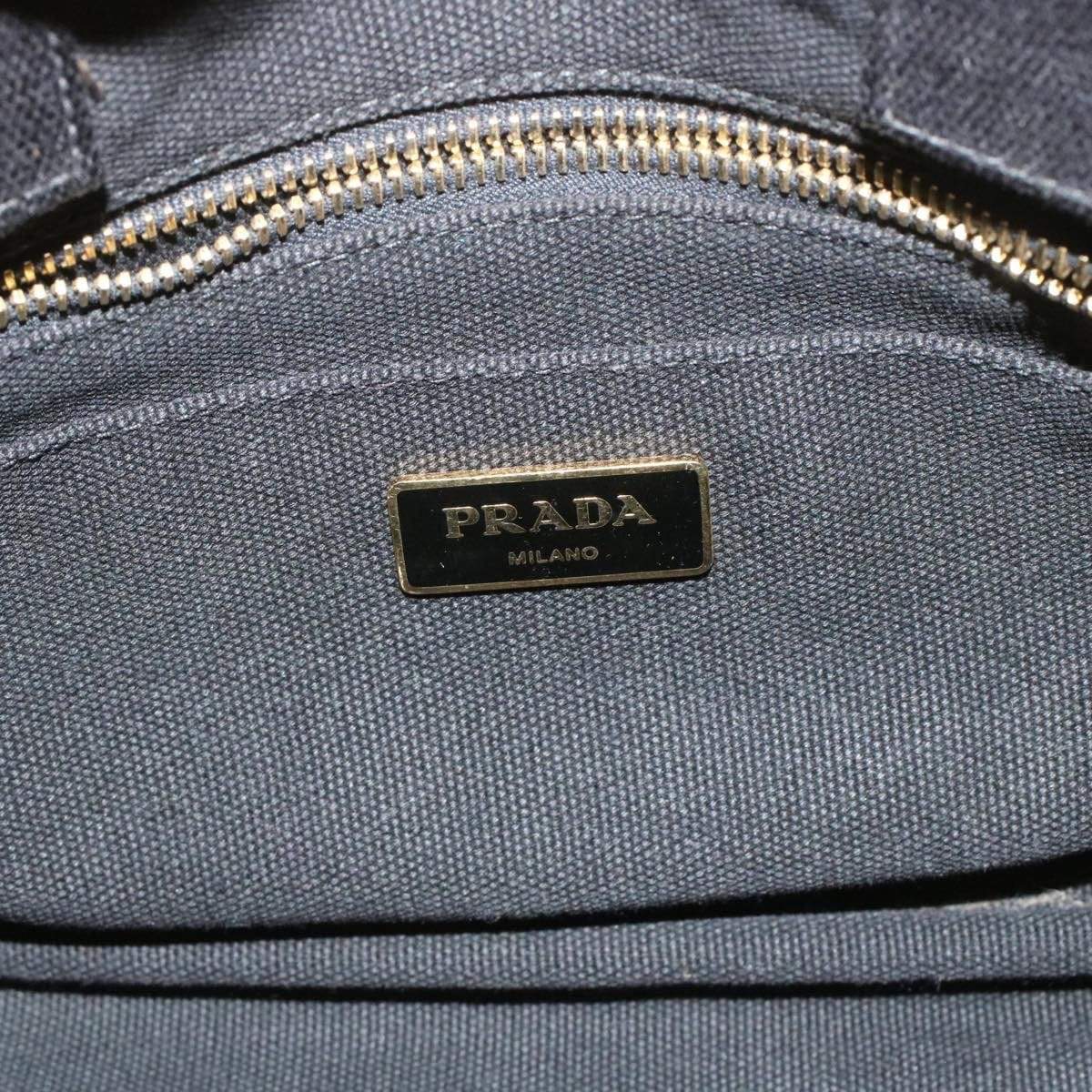 Prada PRADA Canapa PM 2Way Black Canvas Hand Shoulder Bag