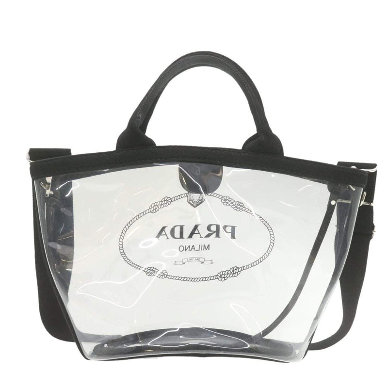 Prada, Bags, New Prada Handbag Clear Vinyl Linen Gorgeous