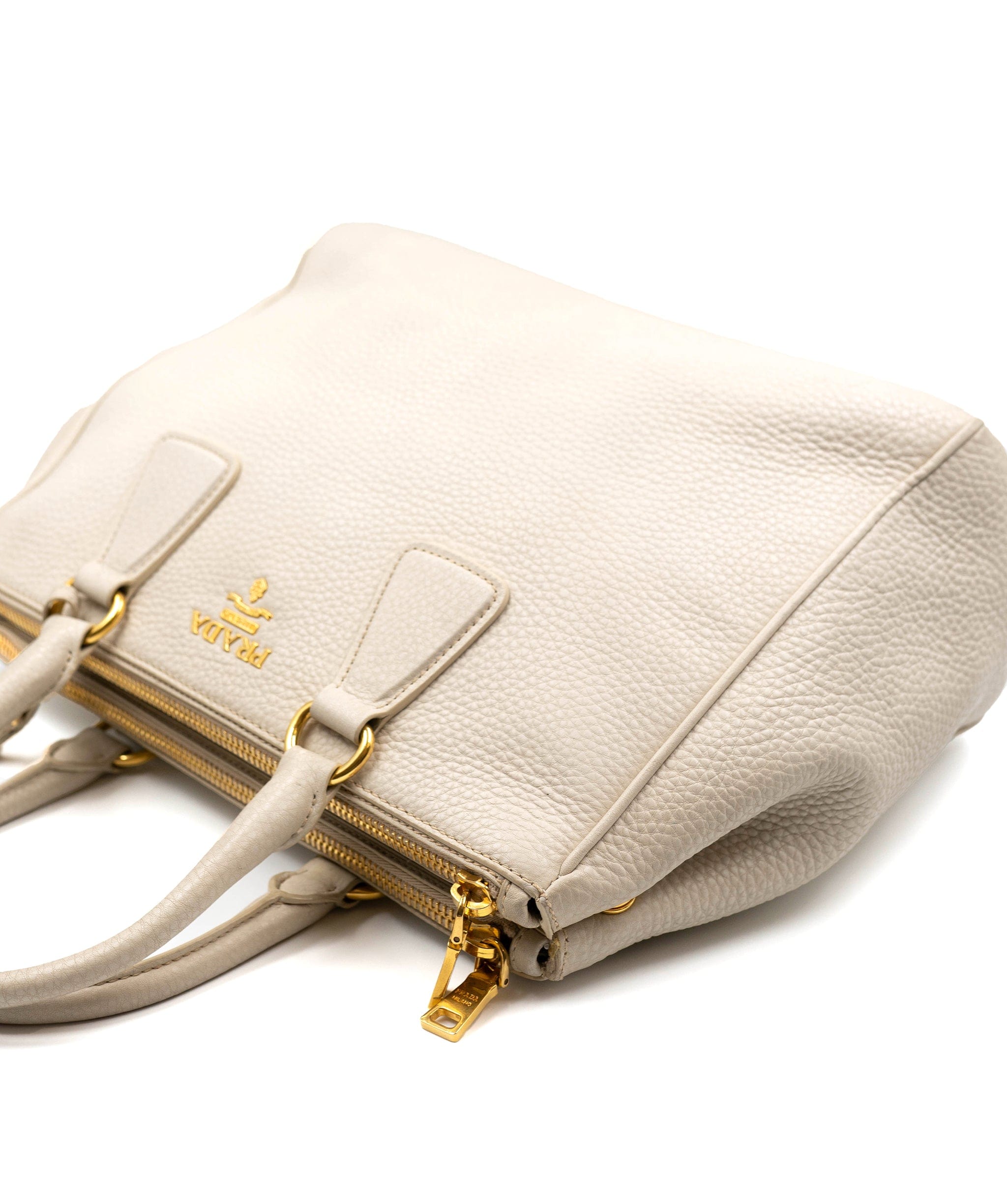 Prada Prada Cream Leather Tote Bag GHW  - AGL2112