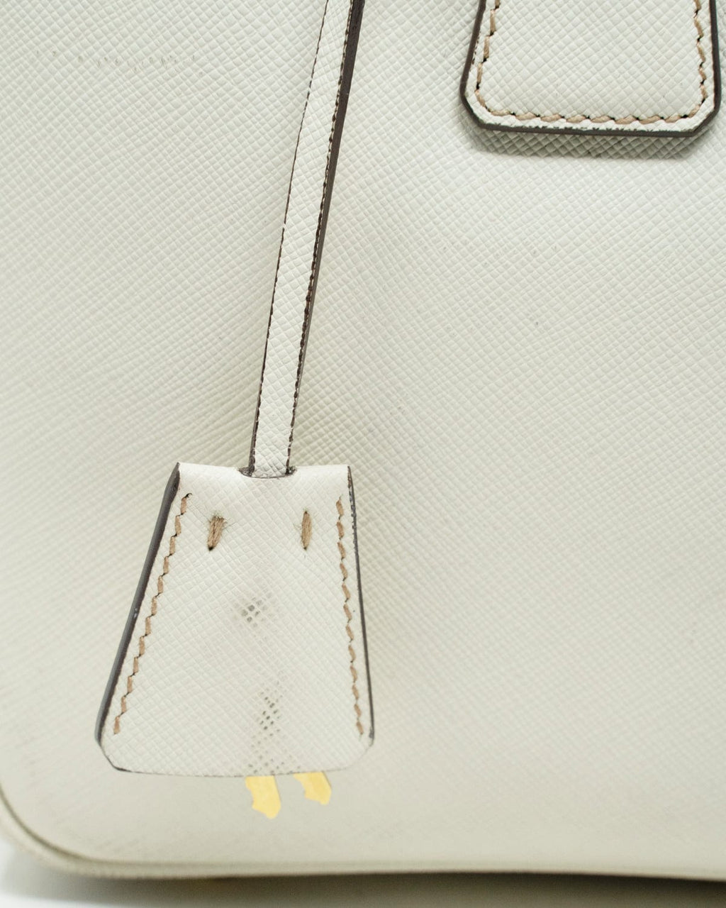 Prada - Cream Saffiano Leather Mini