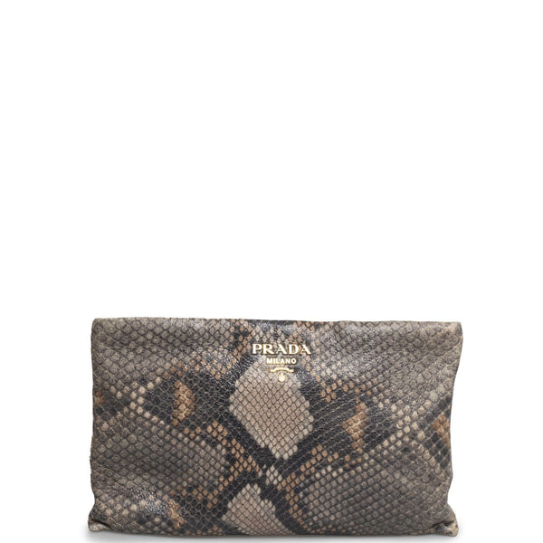 Prada Embossed Python Large Clutch Bag AWL2050 LuxuryPromise