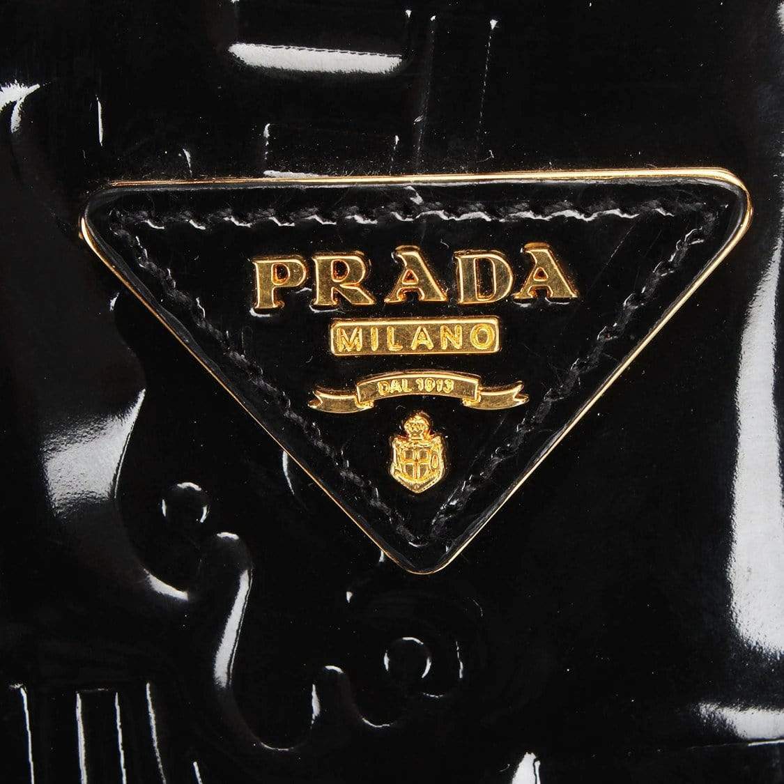 Prada Prada Embossed Spazzolato Luxe Dome Handbag