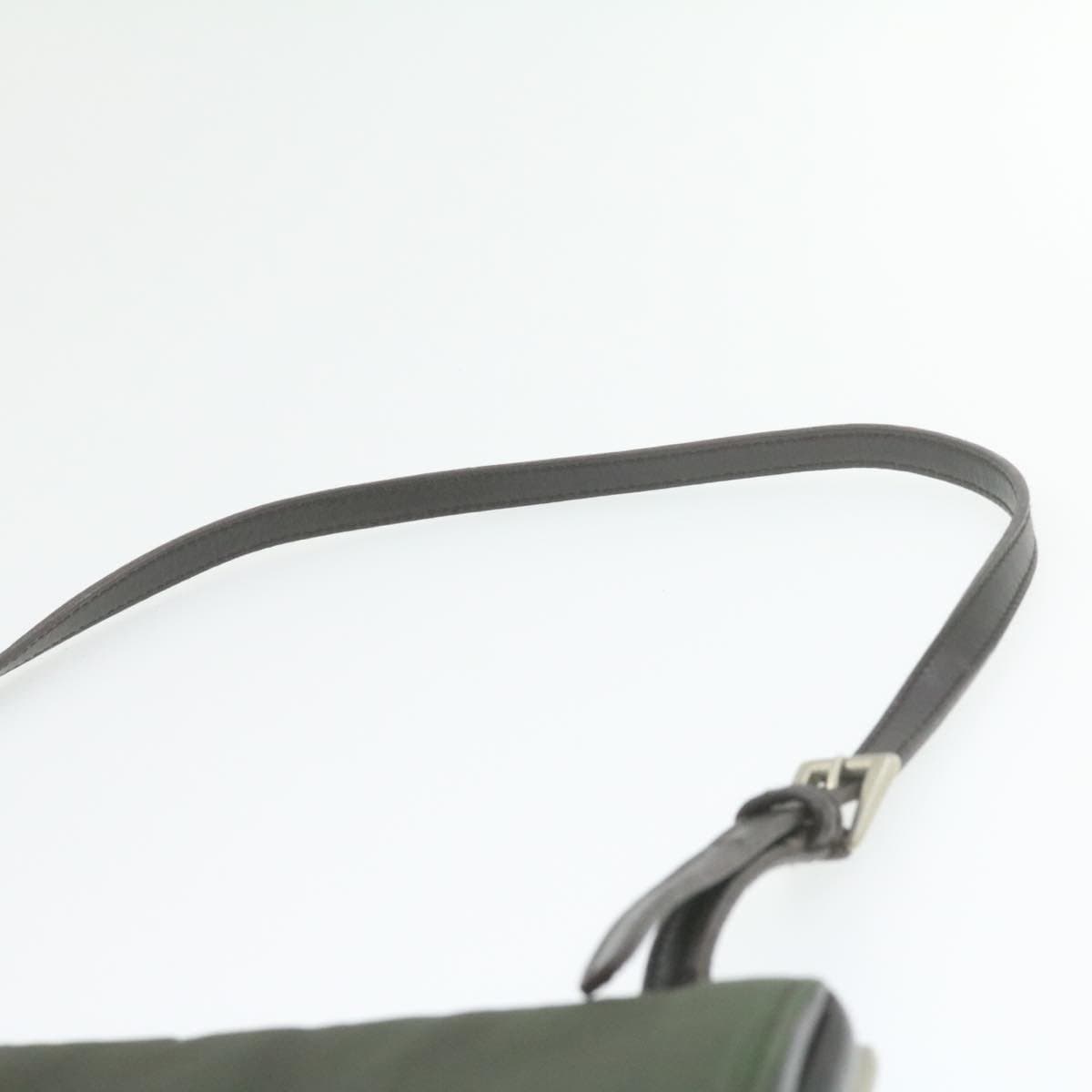 Prada PRADA Flame Shoulder Bag Khaki Nylon Auth fm209