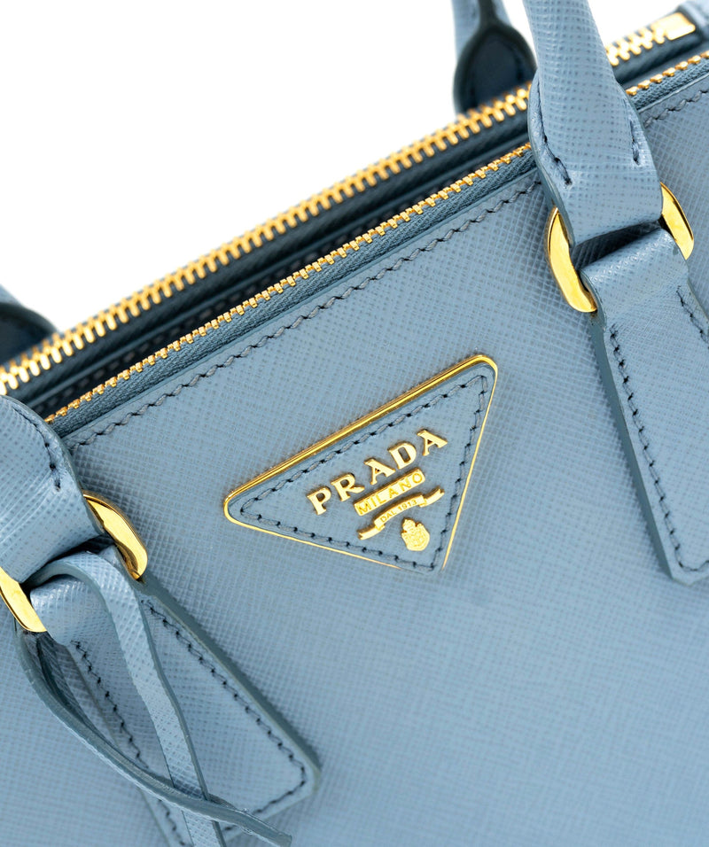 Medium Prada Galleria Saffiano Leather Bag 1BA863, Blue, One Size