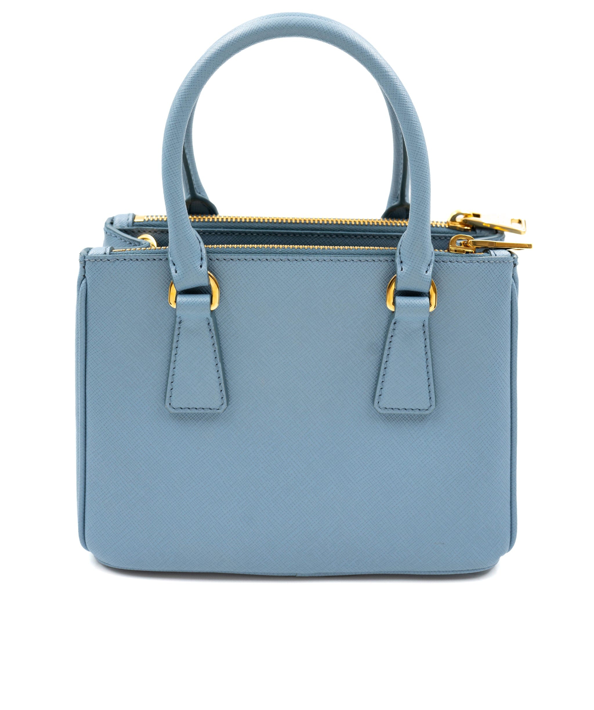 Prada Prada Galleria Blue Saffiano Leather Micro-bag GHW  - AGC1122