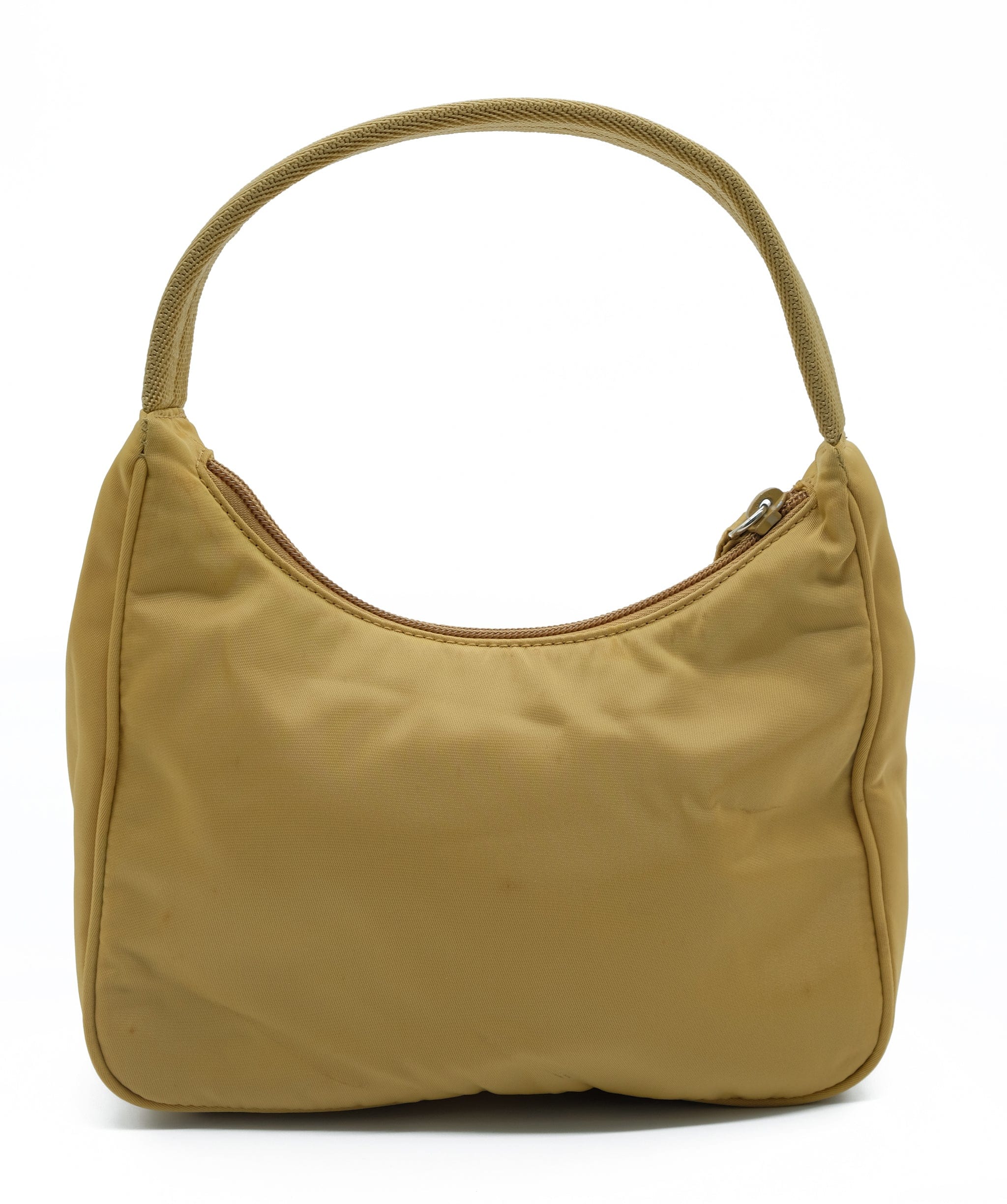 Prada Prada Hand Bag Nylon Beige Auth fm1922 AWL4568