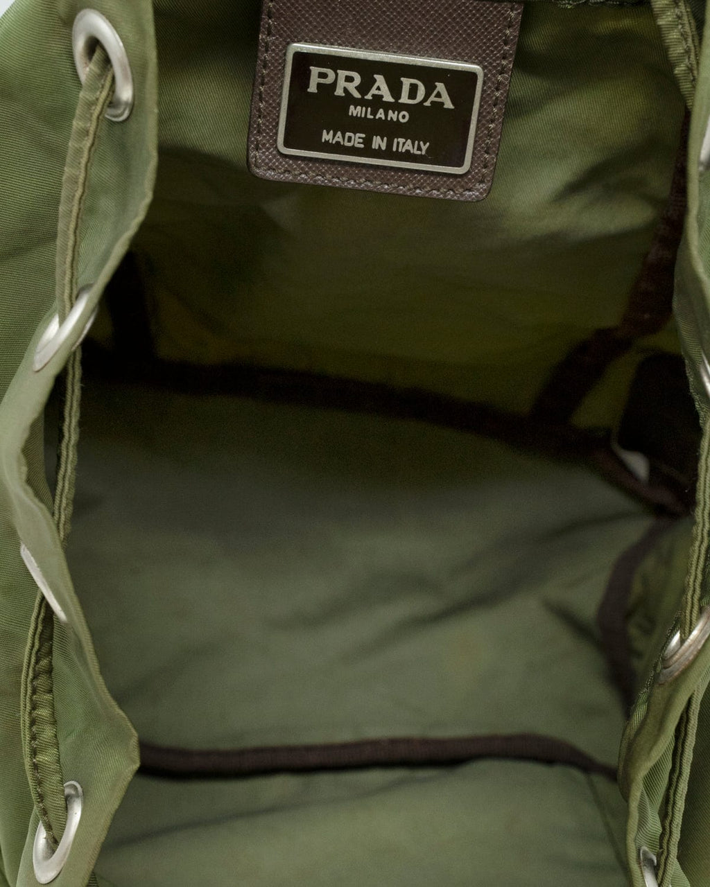 Re-nylon backpack Prada Khaki in Polyester - 25765026