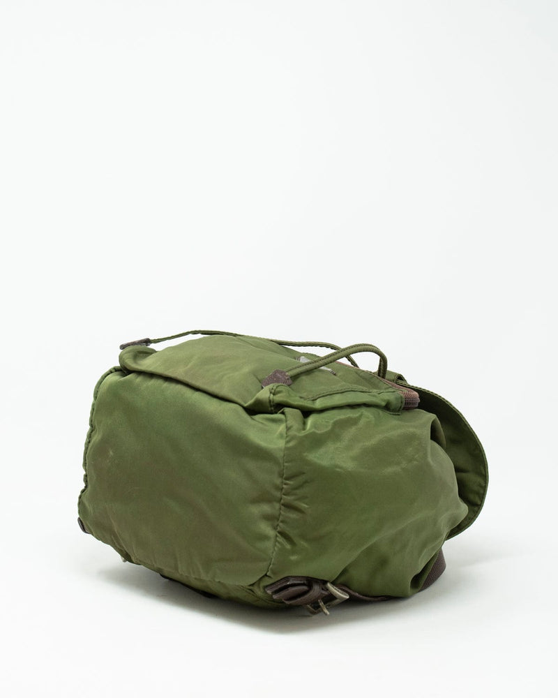 Prada Prada Khaki Green Nylon Mini Backpack - AWL2219