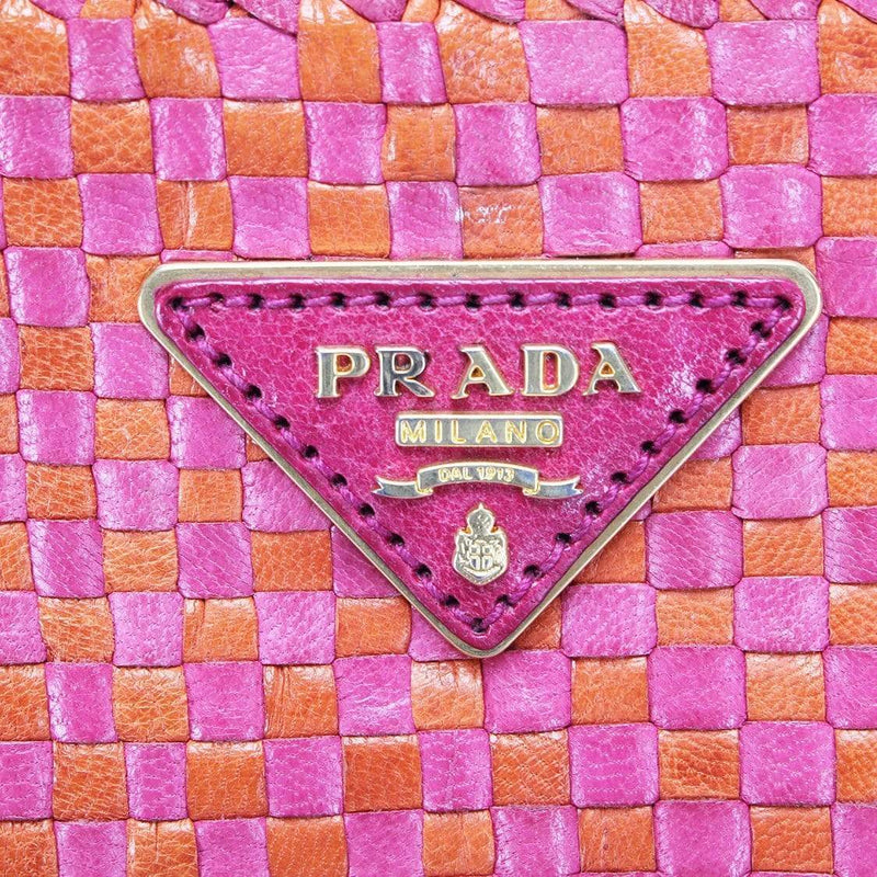 Prada Prada Madras Leather Clutch Bag