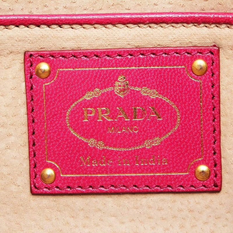 Authentic Prada Madras clutch in Petalo +caffe 2012