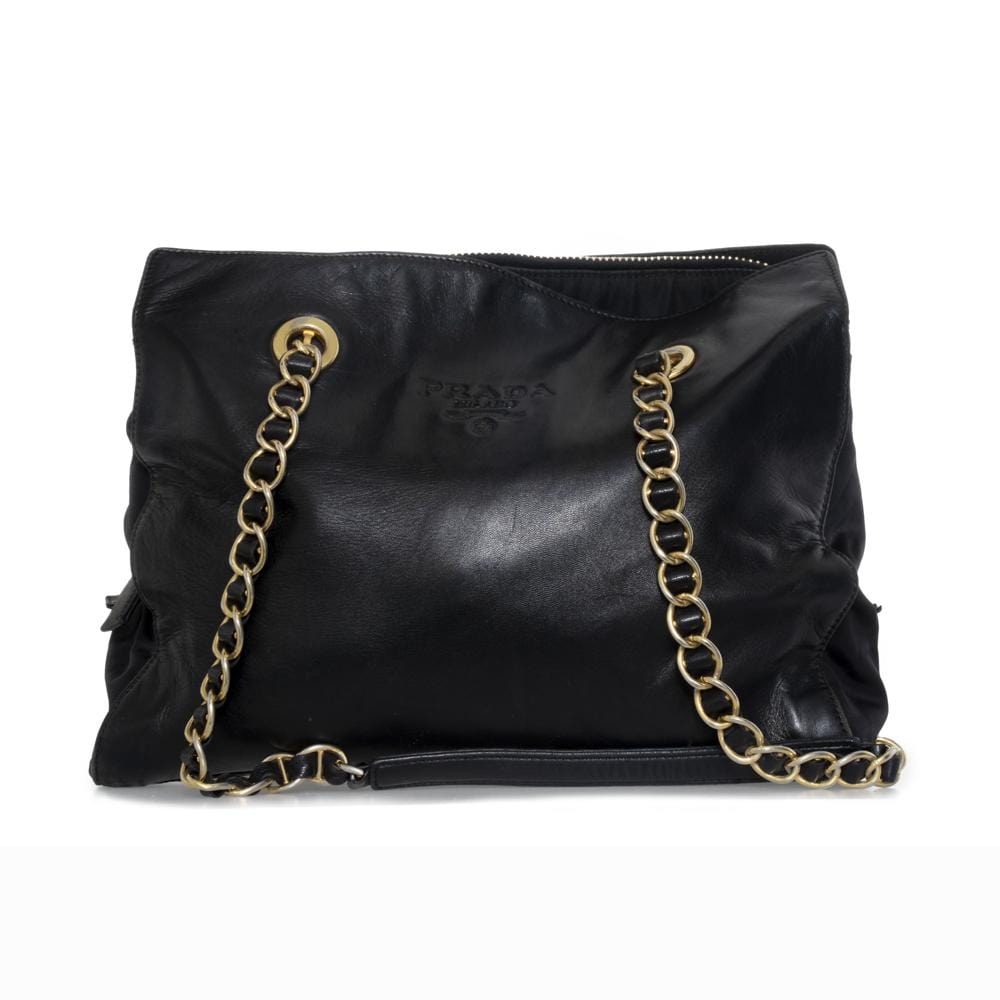 Prada Prada Medium Chain Leather Shoulder Tote - AWL1301