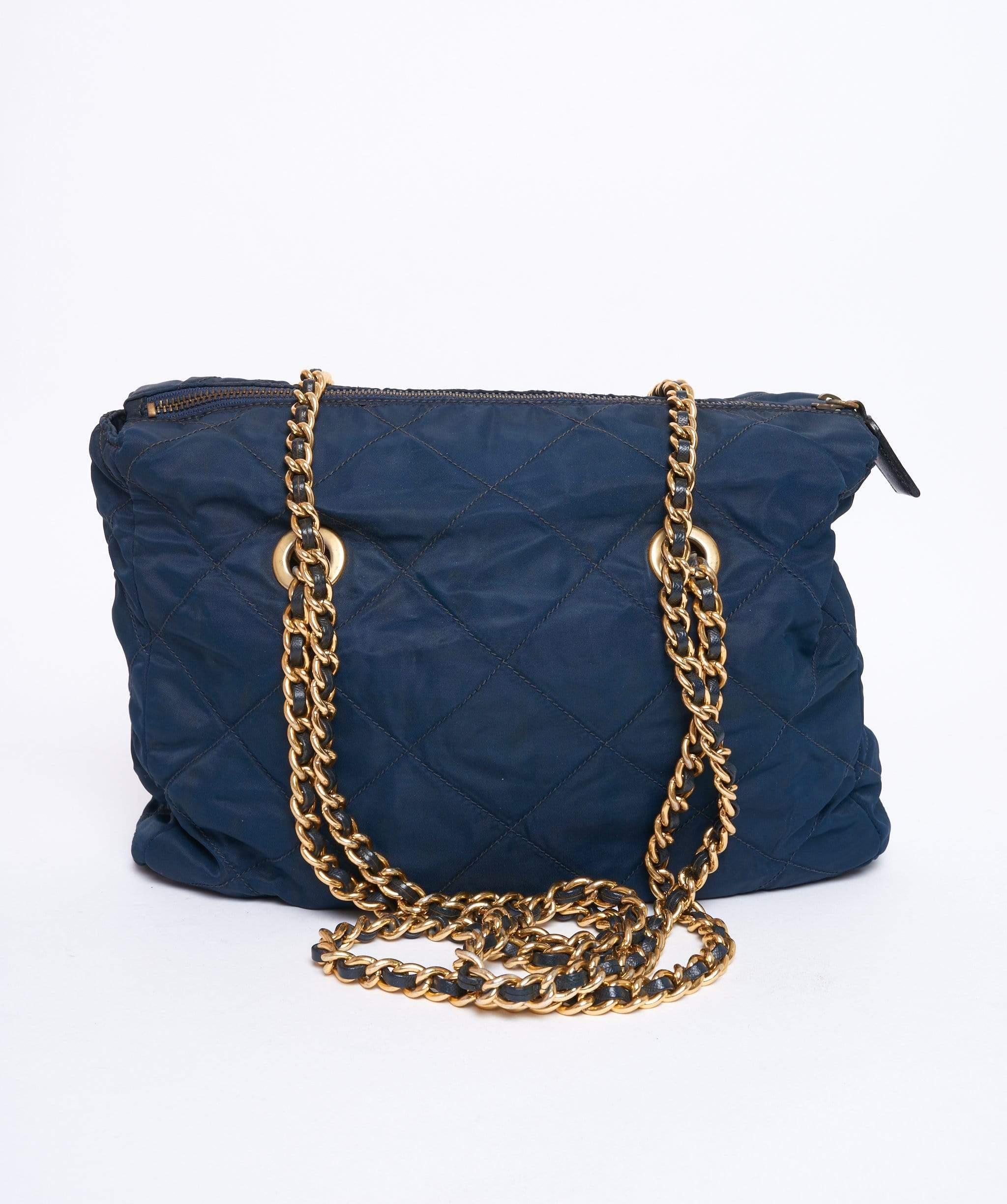 Prada Prada Navy Nylon Quilted Shoulder Bag 12