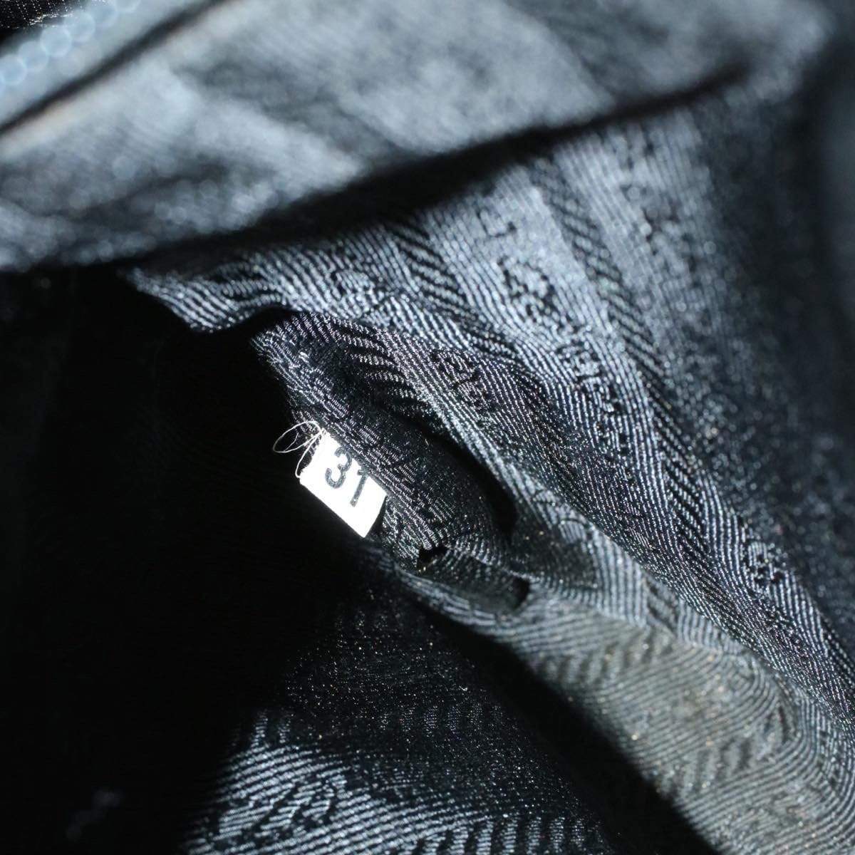 Prada PRADA Nylon Hand Bag Black Auth RD943