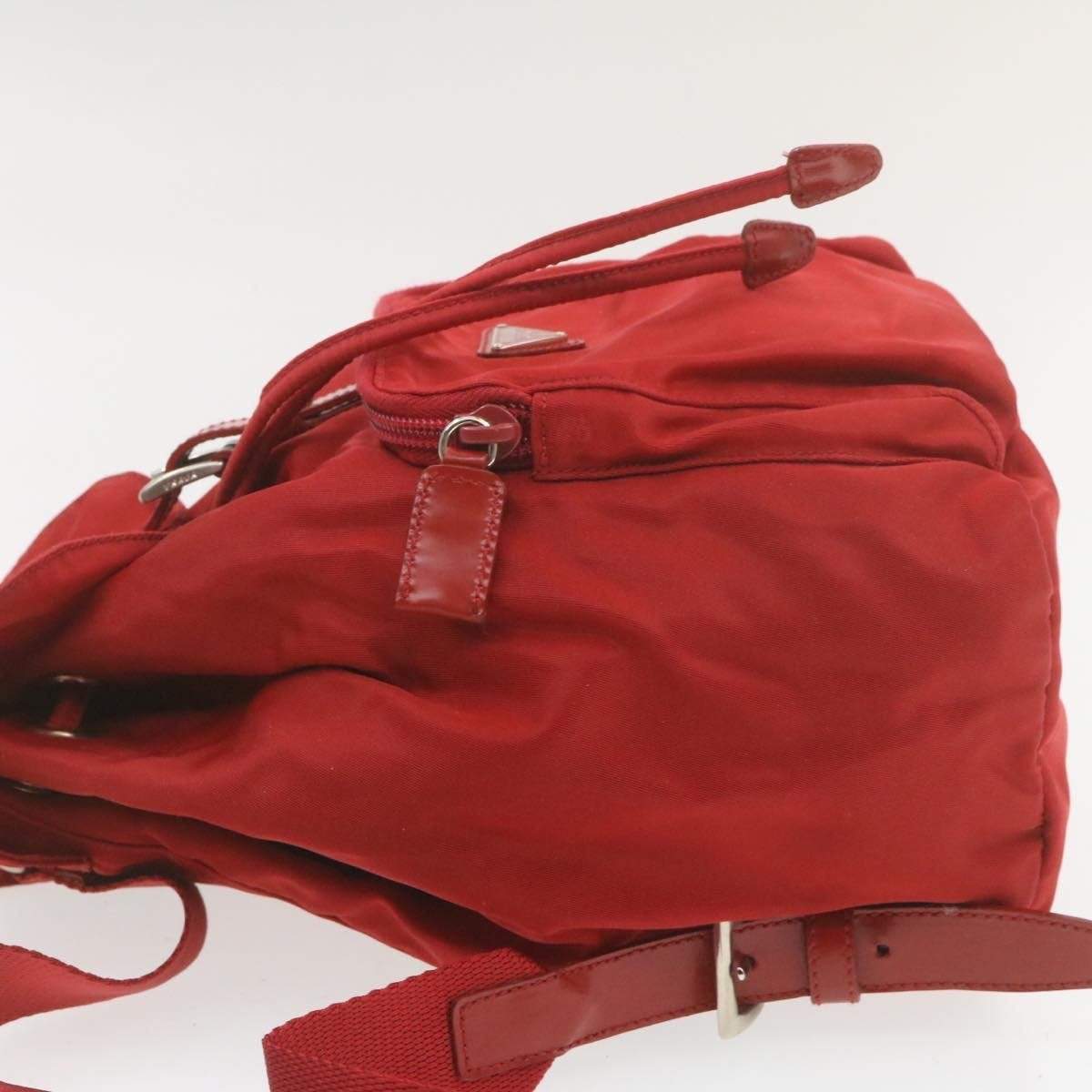 Prada PRADA Nylon Mini Backpack Red 35