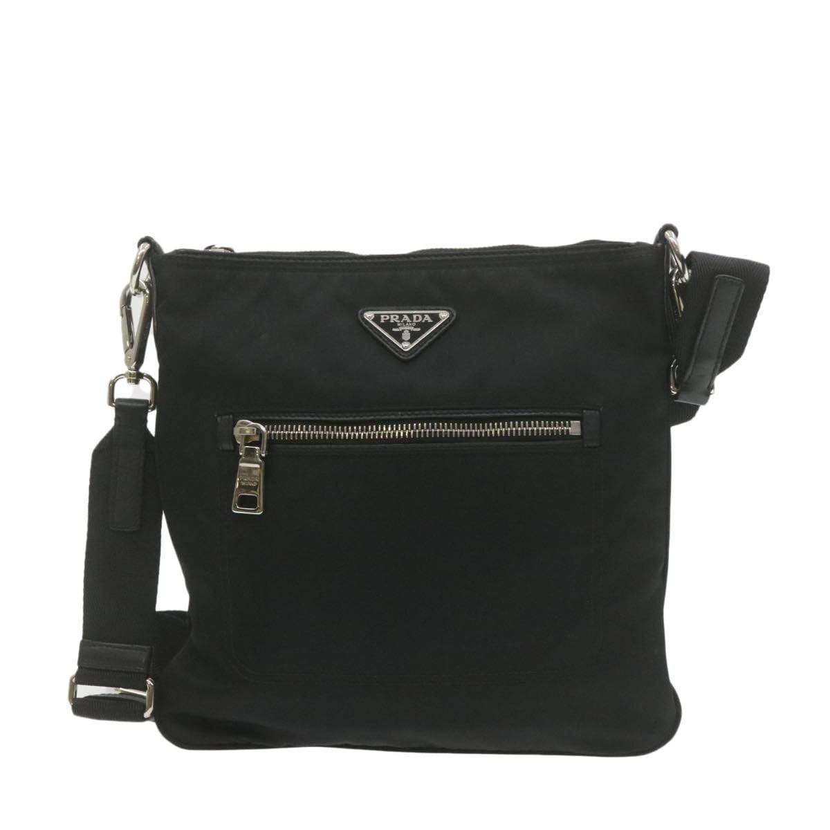 Prada PRADA Nylon Shoulder Bag Black MW2208
