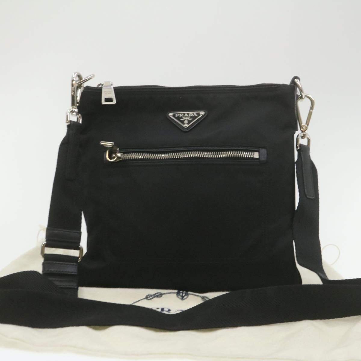 Prada PRADA Nylon Shoulder Bag Black MW2208