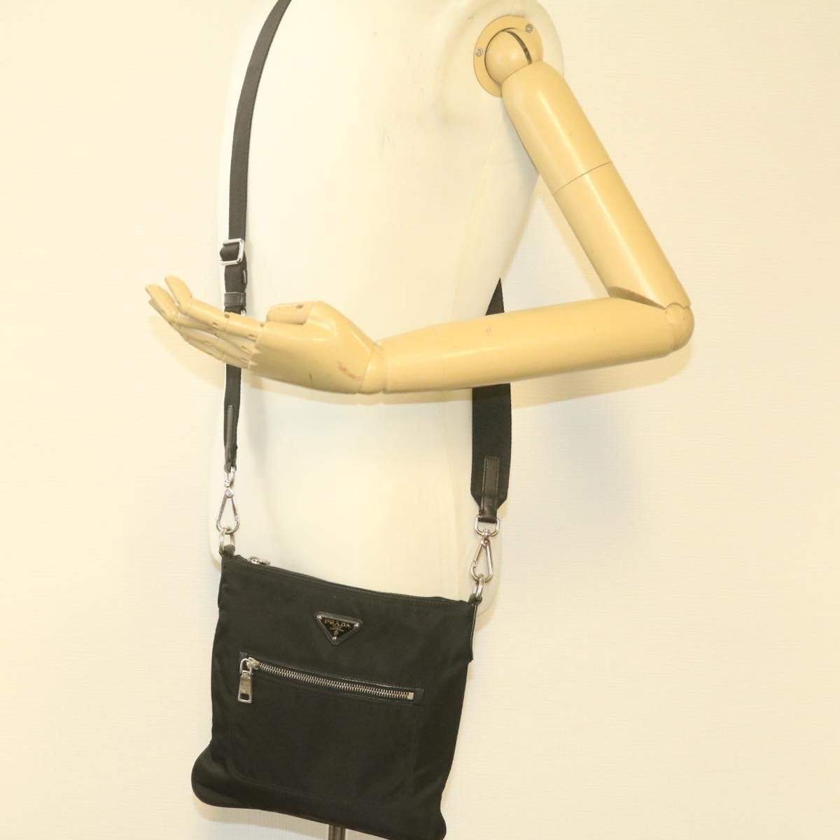 Prada PRADA Nylon Shoulder Bag Black MW2208