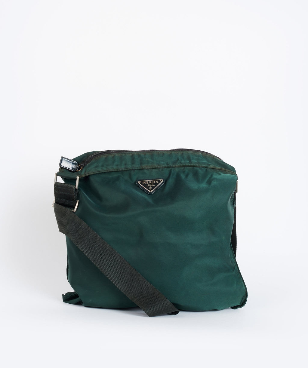 Prada Saffiano Cuir Double Bag, Green (Verde) | Bags, Prada saffiano, Tote  bag