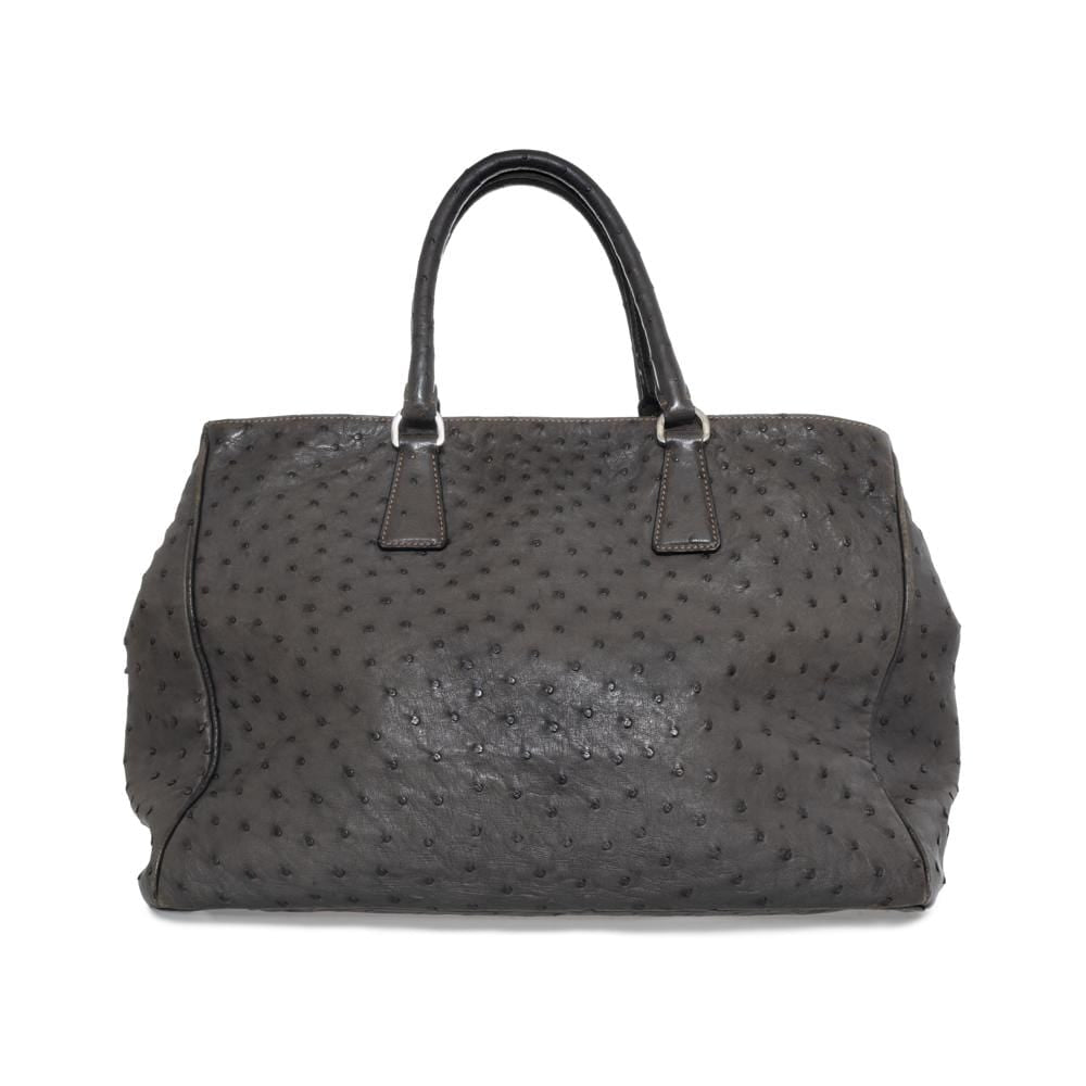 Prada Prada Ostrich Tote Grey Bag - ASL1294