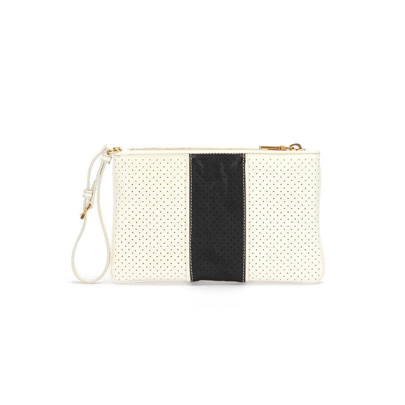 Prada Perforated Leather Wristlet Clutch Bag