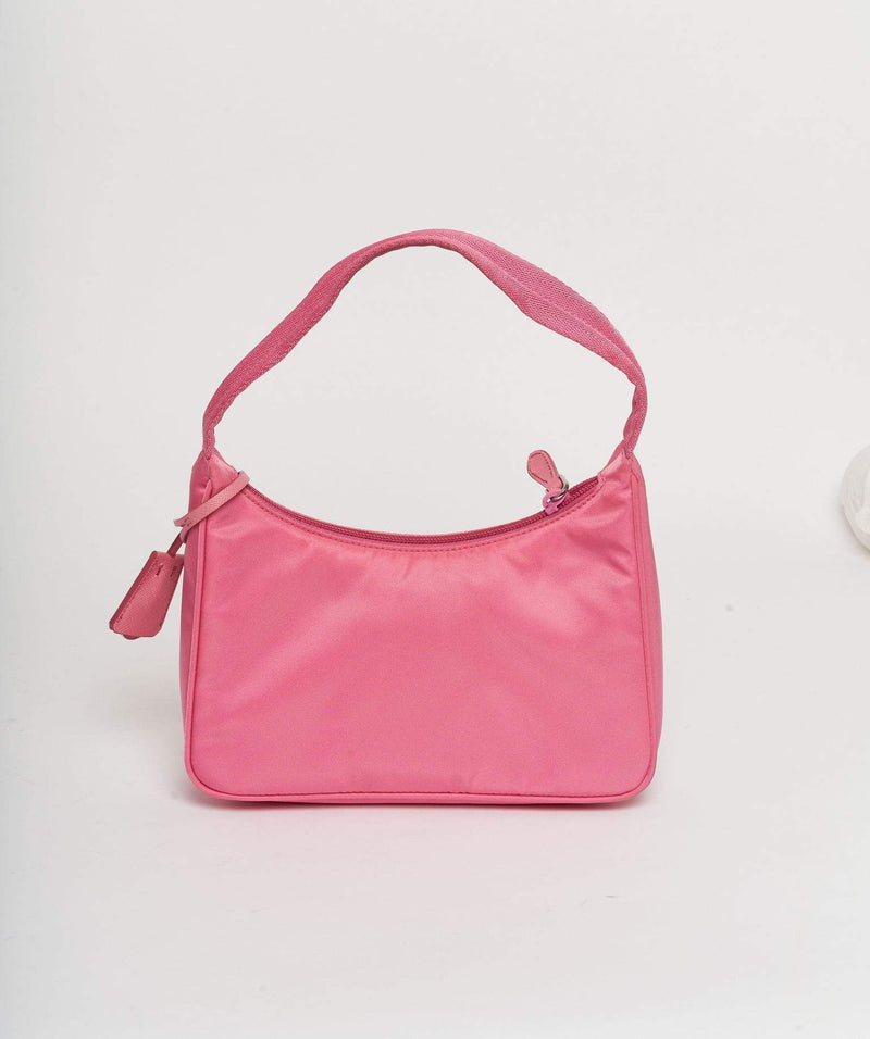 Prada Prada Pink Nylon Pochette Bag