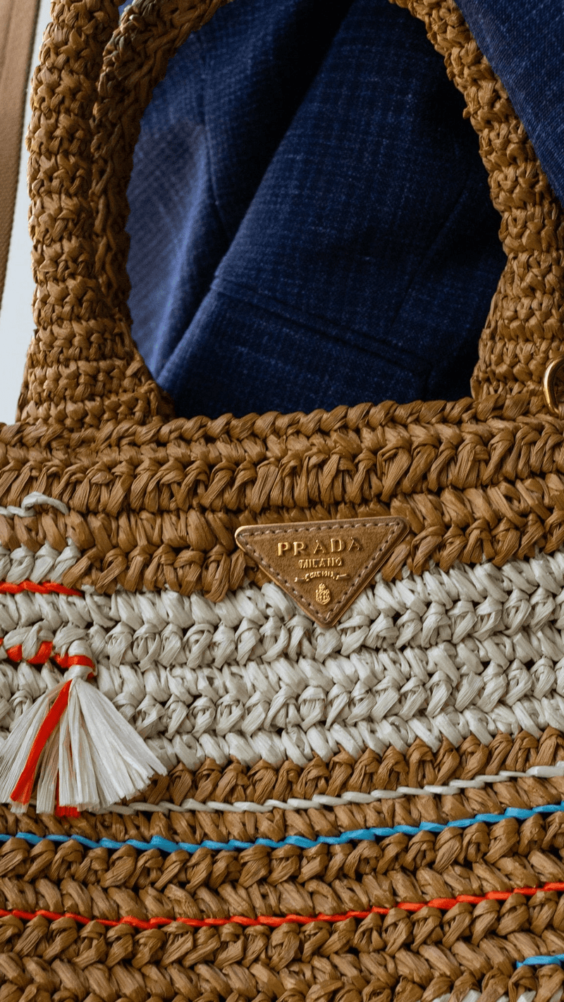 Prada Raffia Tote Bag RJL1595 LuxuryPromise