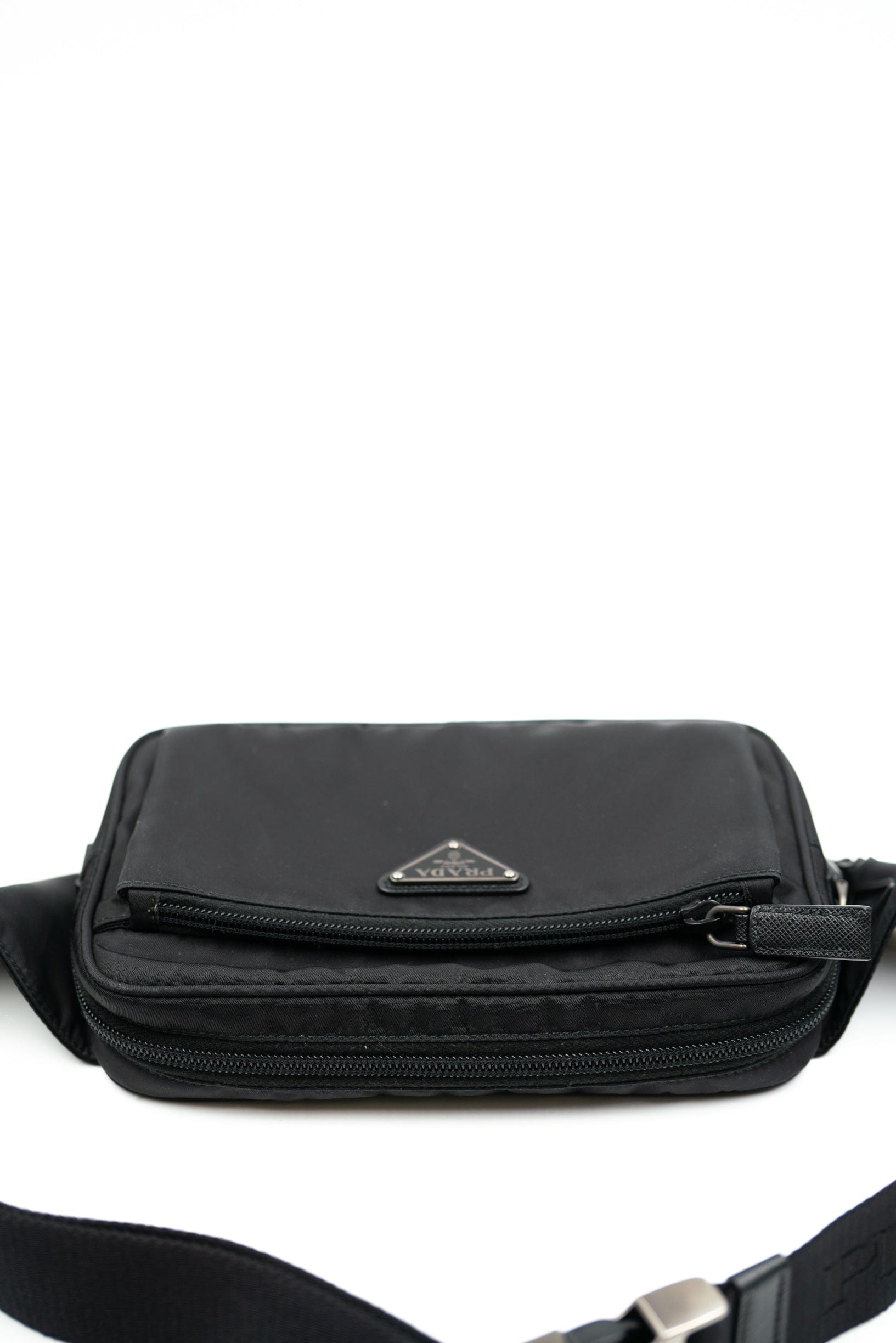 Prada Prada re-nylon black bum bag - AJC0051