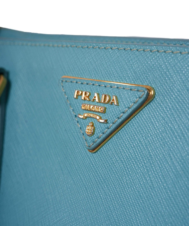 Prada Prada Saffiano Blue Leather Tote - ADL1241