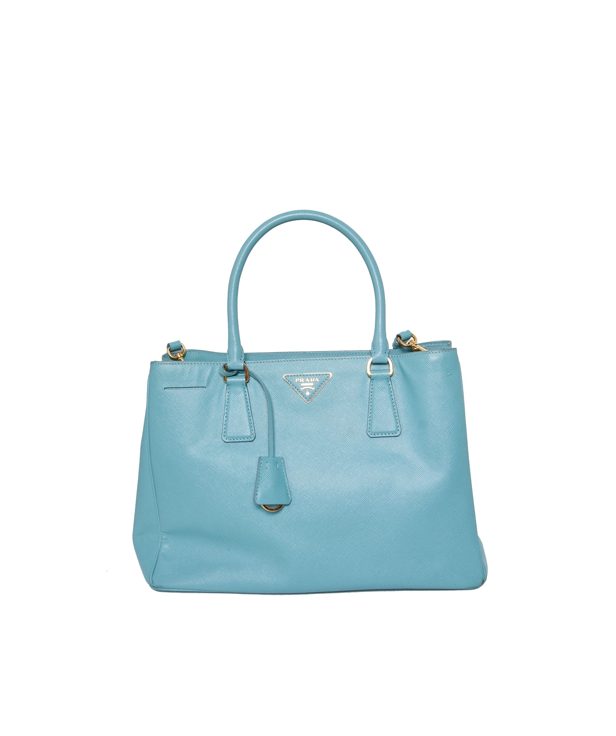 Prada Prada Saffiano Blue Leather Tote - ADL1241