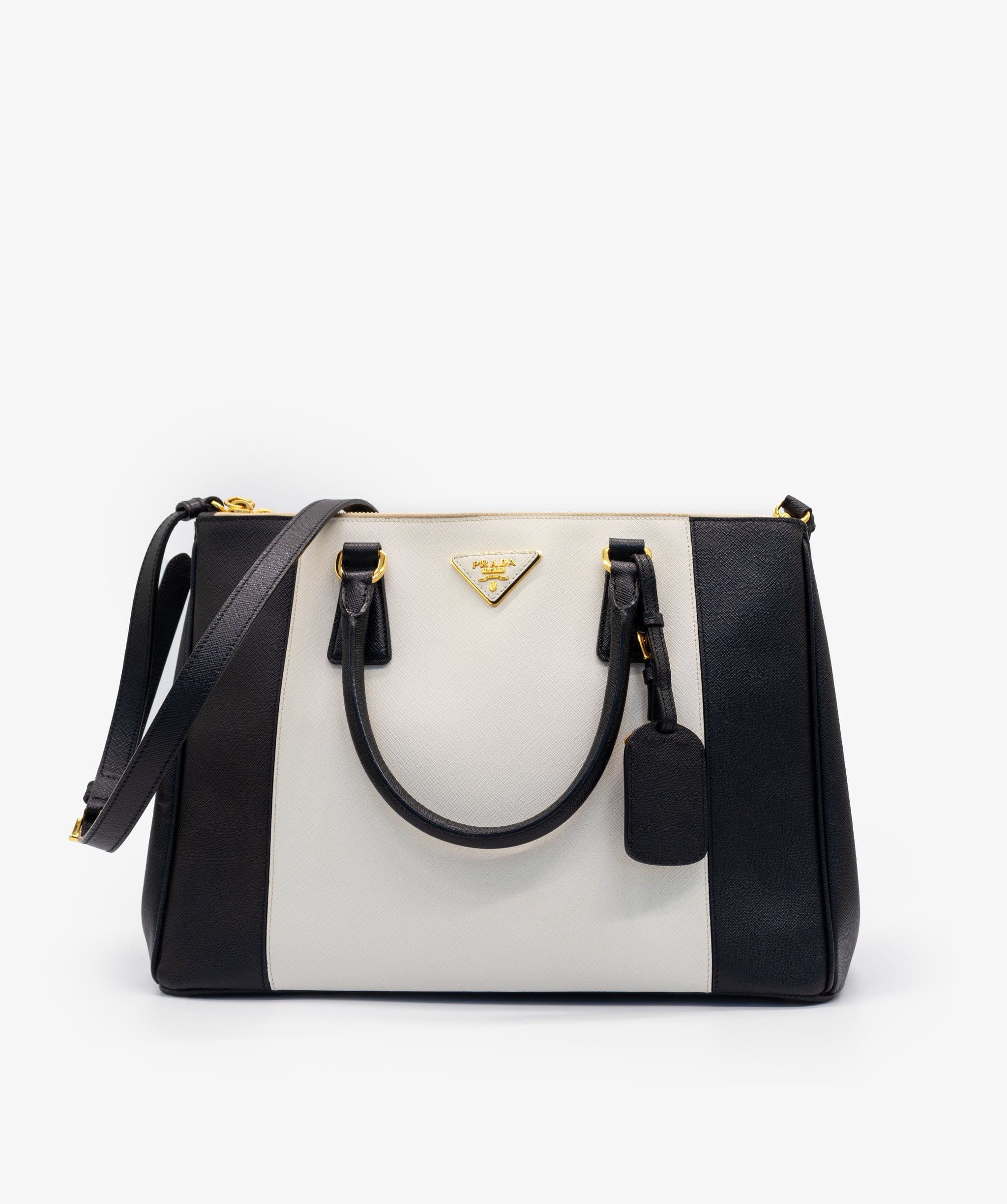 Prada Prada Saffiano Double Zip Galleria Tote Bag RJL1361