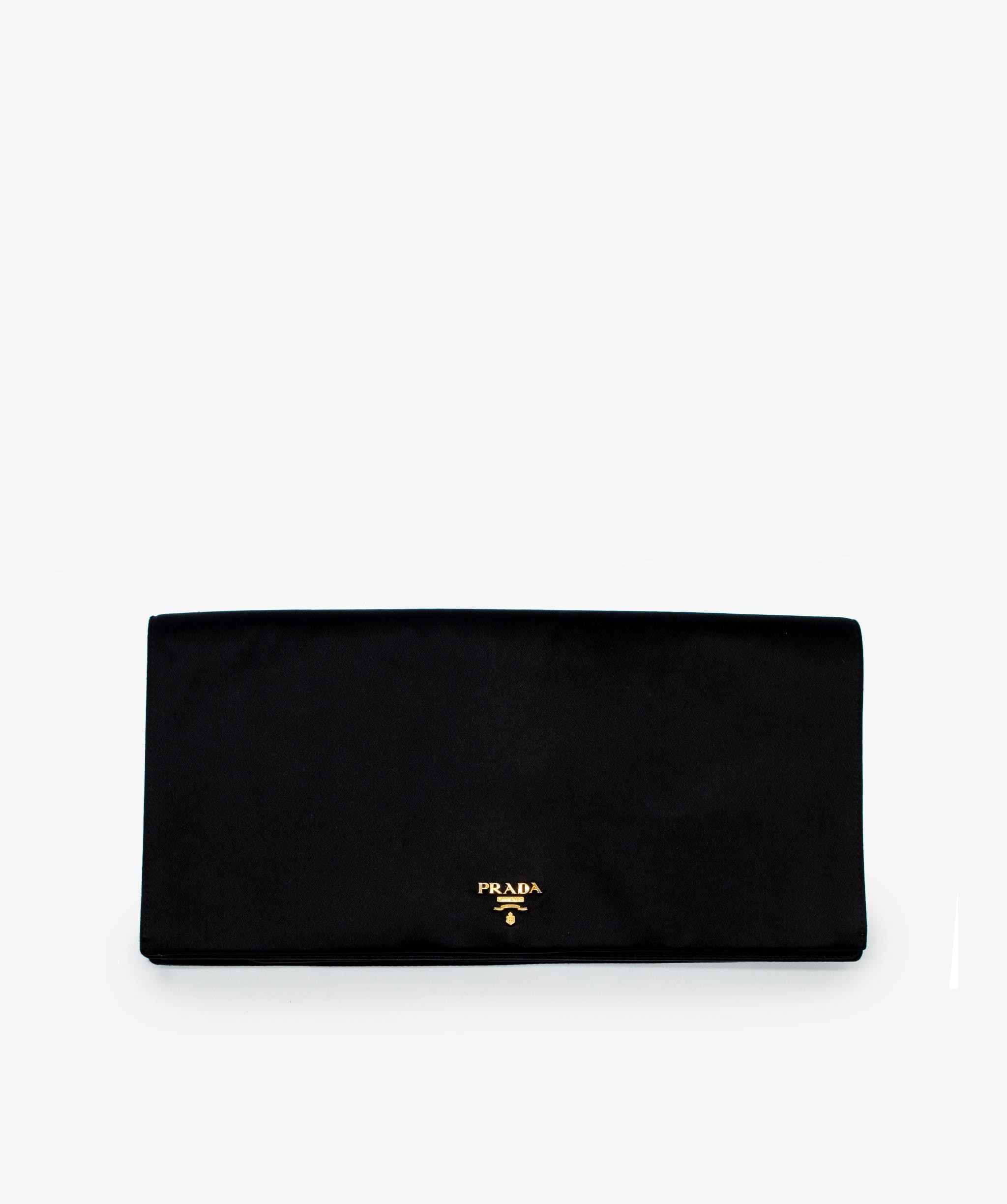 Prada Prada Satin Black Clutch