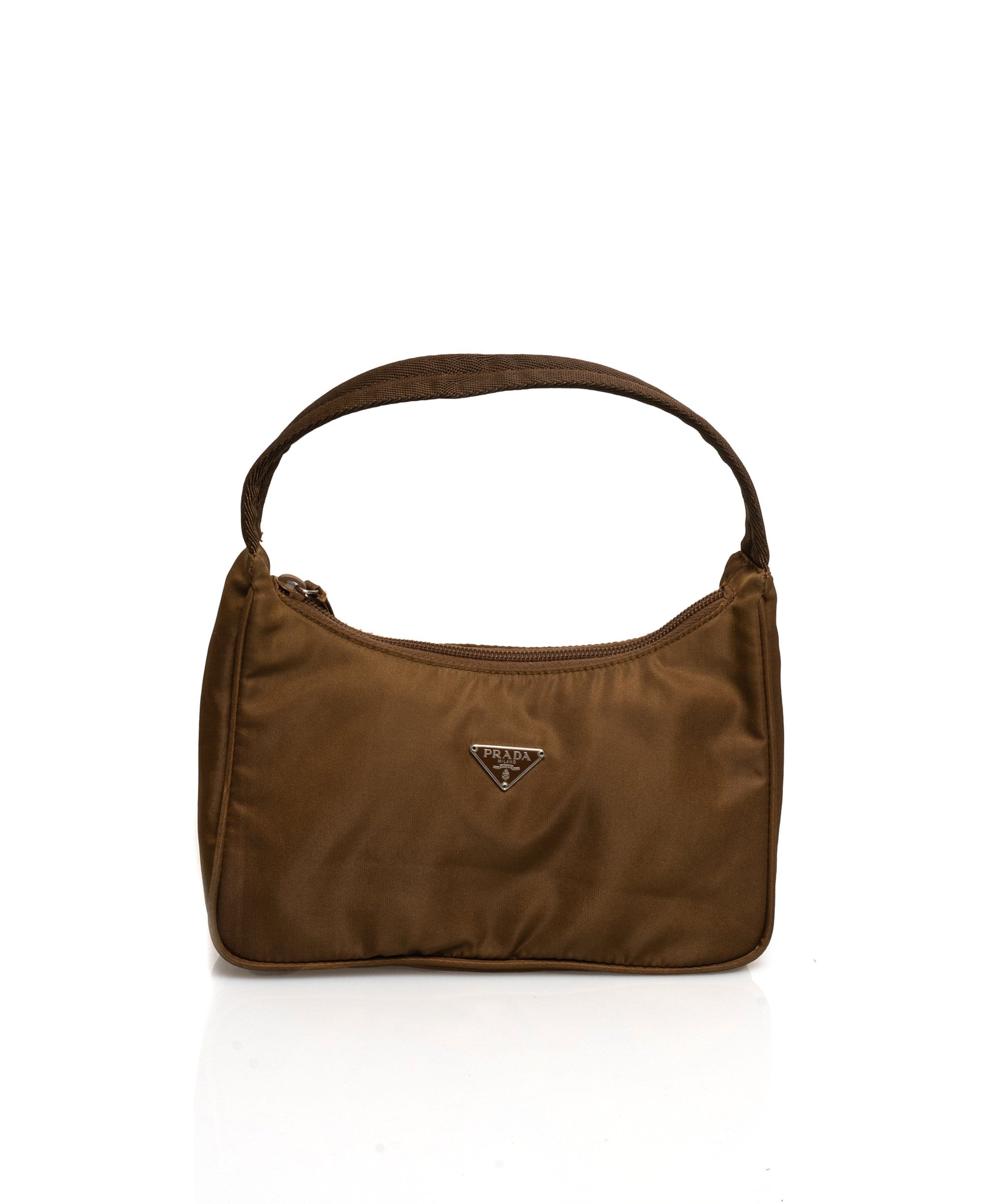 Prada Prada Tessuto Re-edition Brown Nylon Handbag - AWL1593