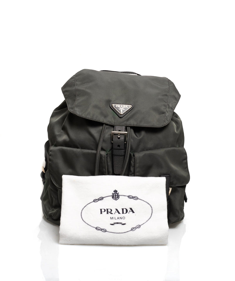 Prada PRADA Vintage Khaki Nylon Backpack - AWL1592