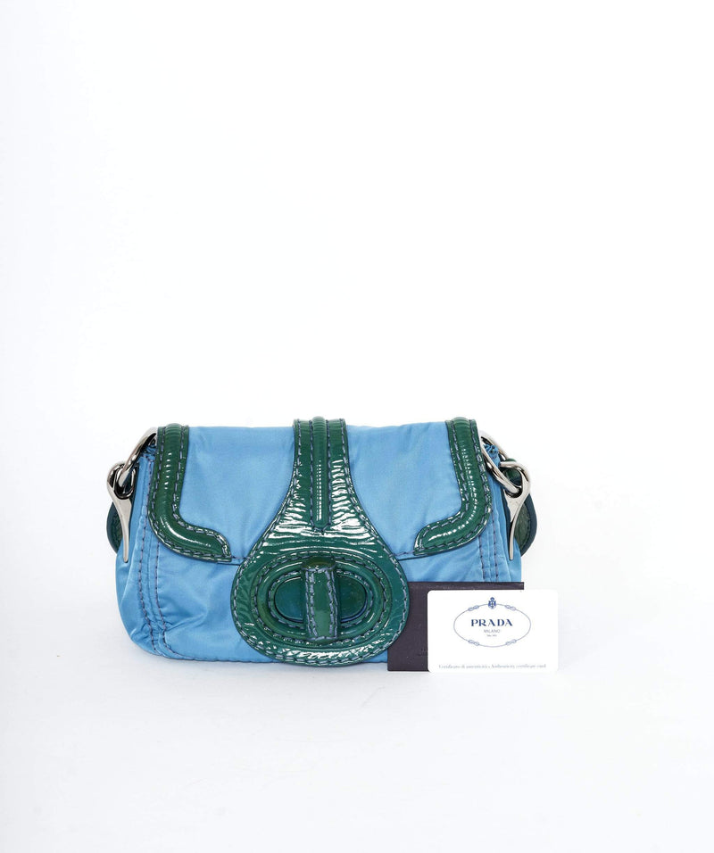Prada Prada Vintage Tessuto Blue/Green Handbag