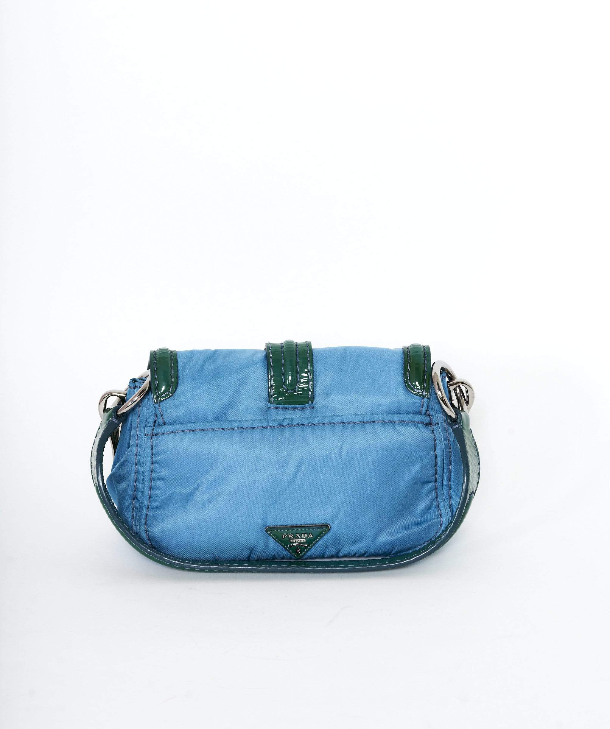 Prada Prada Vintage Tessuto Blue/Green Handbag