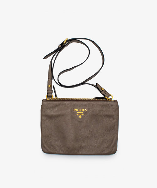 Prada Daino Vitello 2 Zipped Crossbody Bag – The Closet