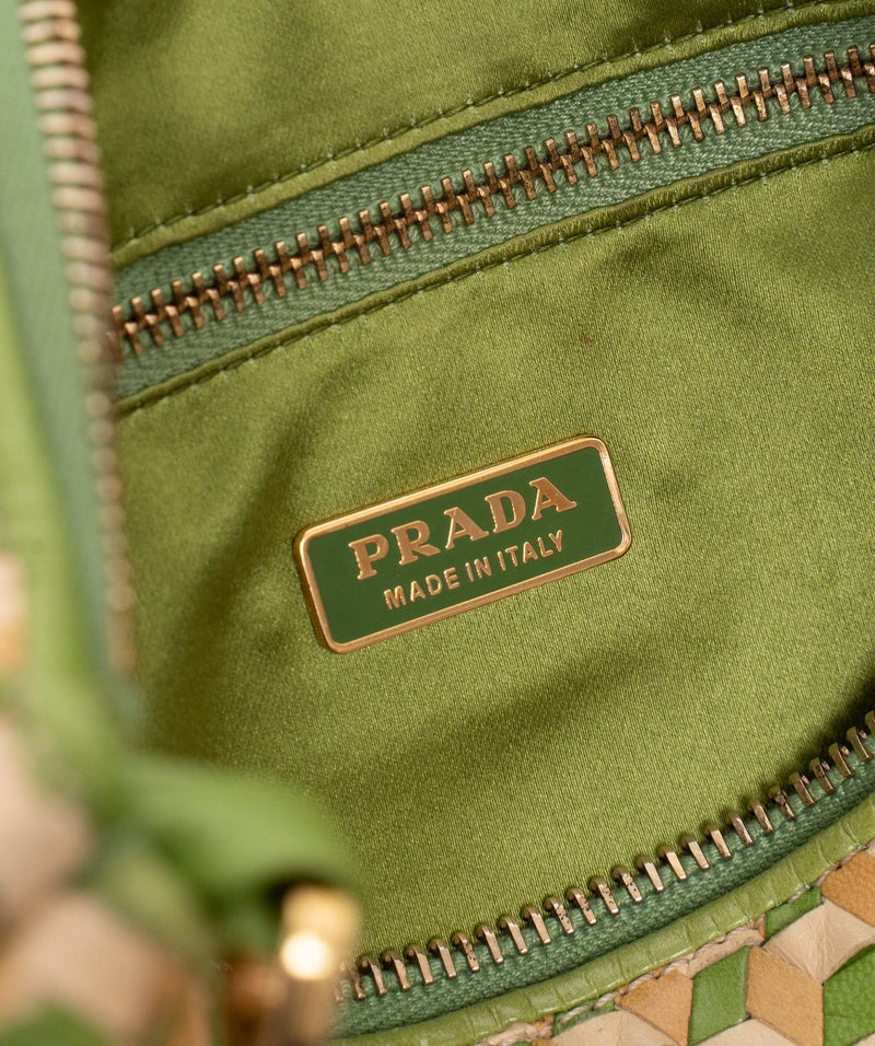 Prada Prada Woven Leather Pochette Bag - AGL1430