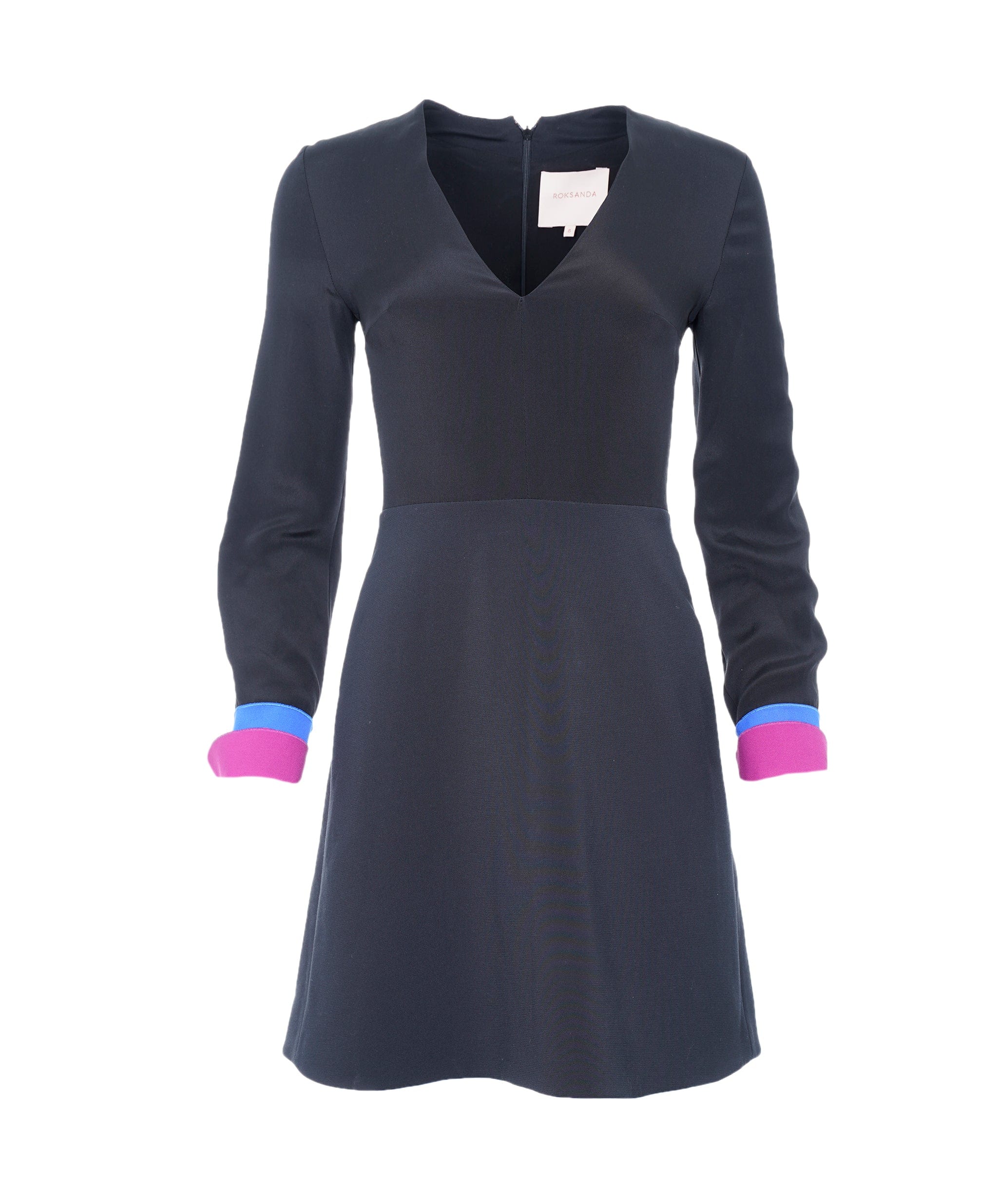Roksanda Roksanda black and blue sleeves dress, size 8 AEL1128