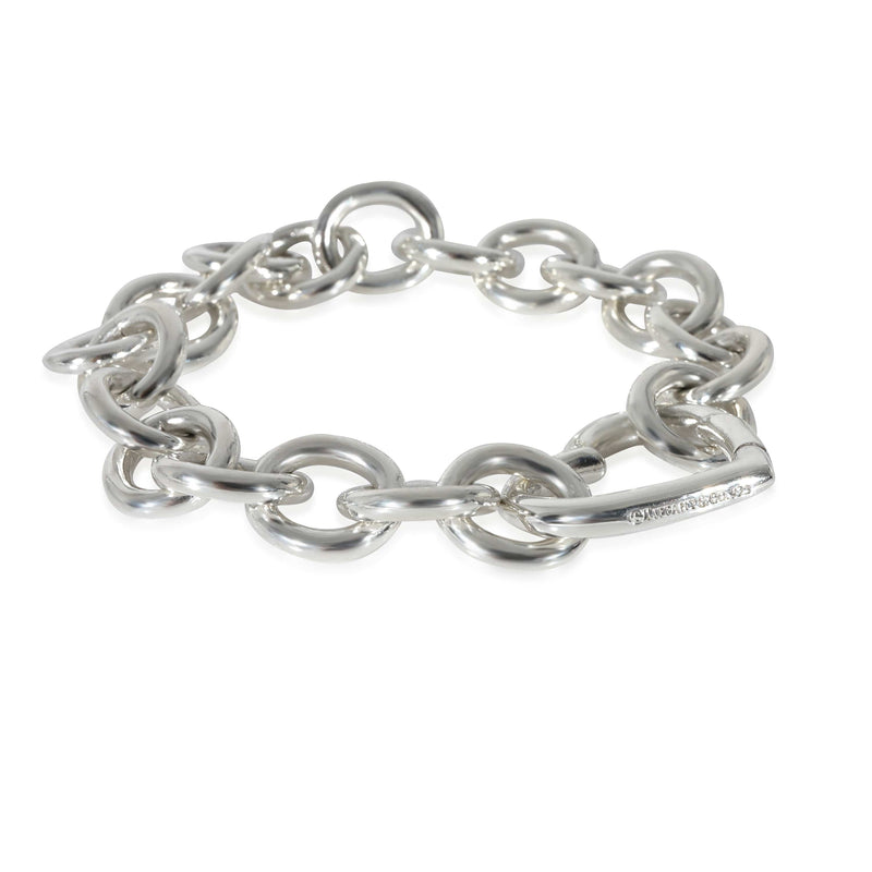 Tiffany & Co. Sterling Silver Two Tone Double Chain Tiffany Heart Tag Charm  Bracelet - Yoogi's Closet