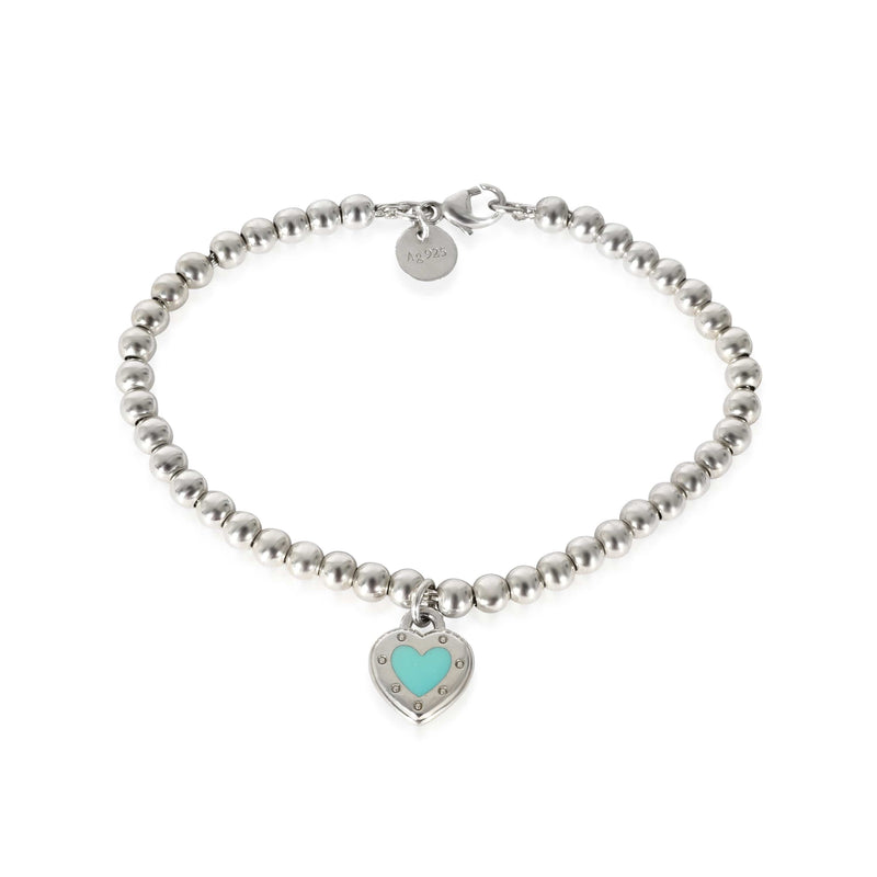 Tiffany & Co. Love Tiffany Blue Heart Tag Bead Bracelet in Sterling Si –  LuxuryPromise
