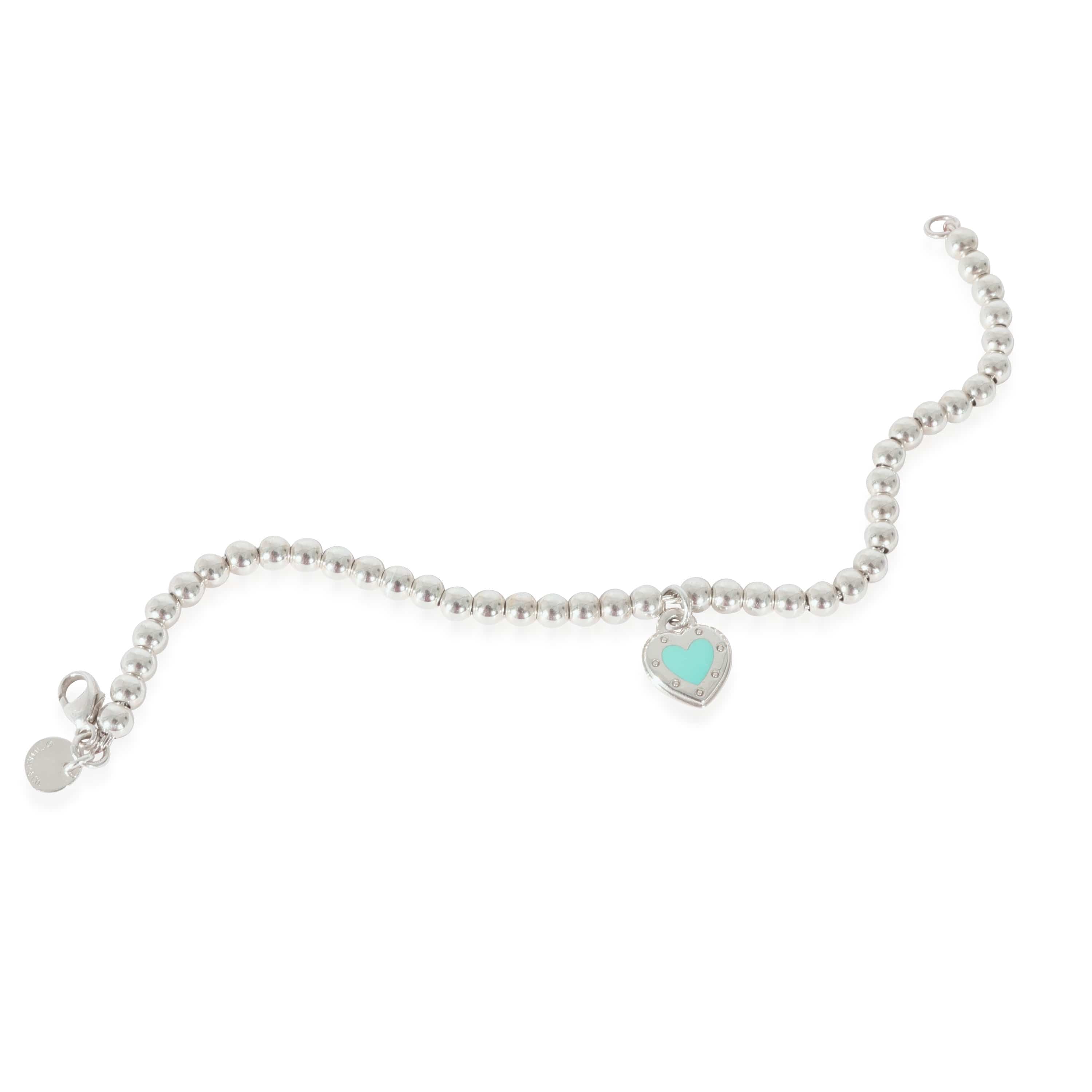 Tiffany & Co. Tiffany & Co. Love Tiffany Blue Heart Tag Bead Bracelet in Sterling Silver