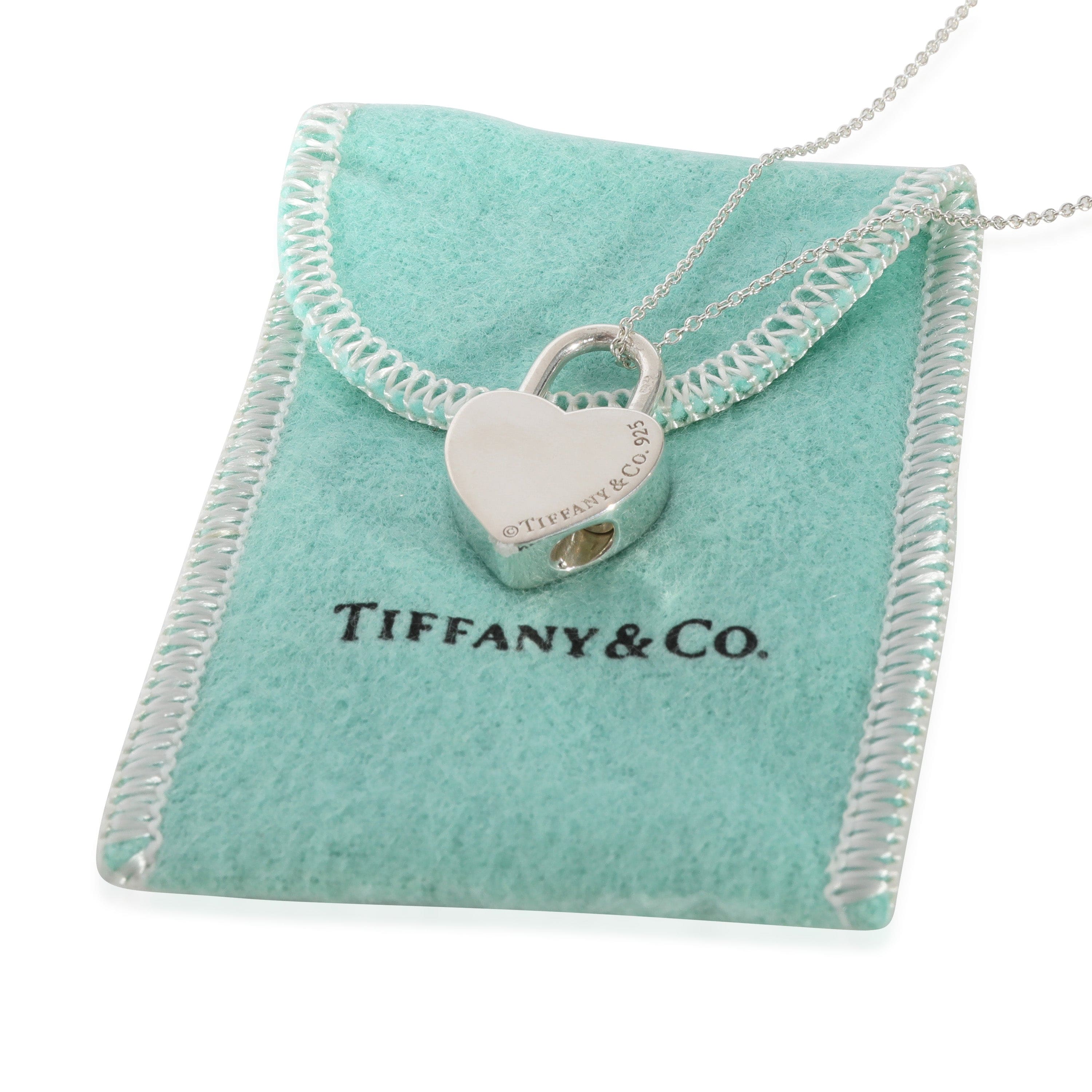 Tiffany Silver Locket Tiffany Heart Lock Pendant In Sterling