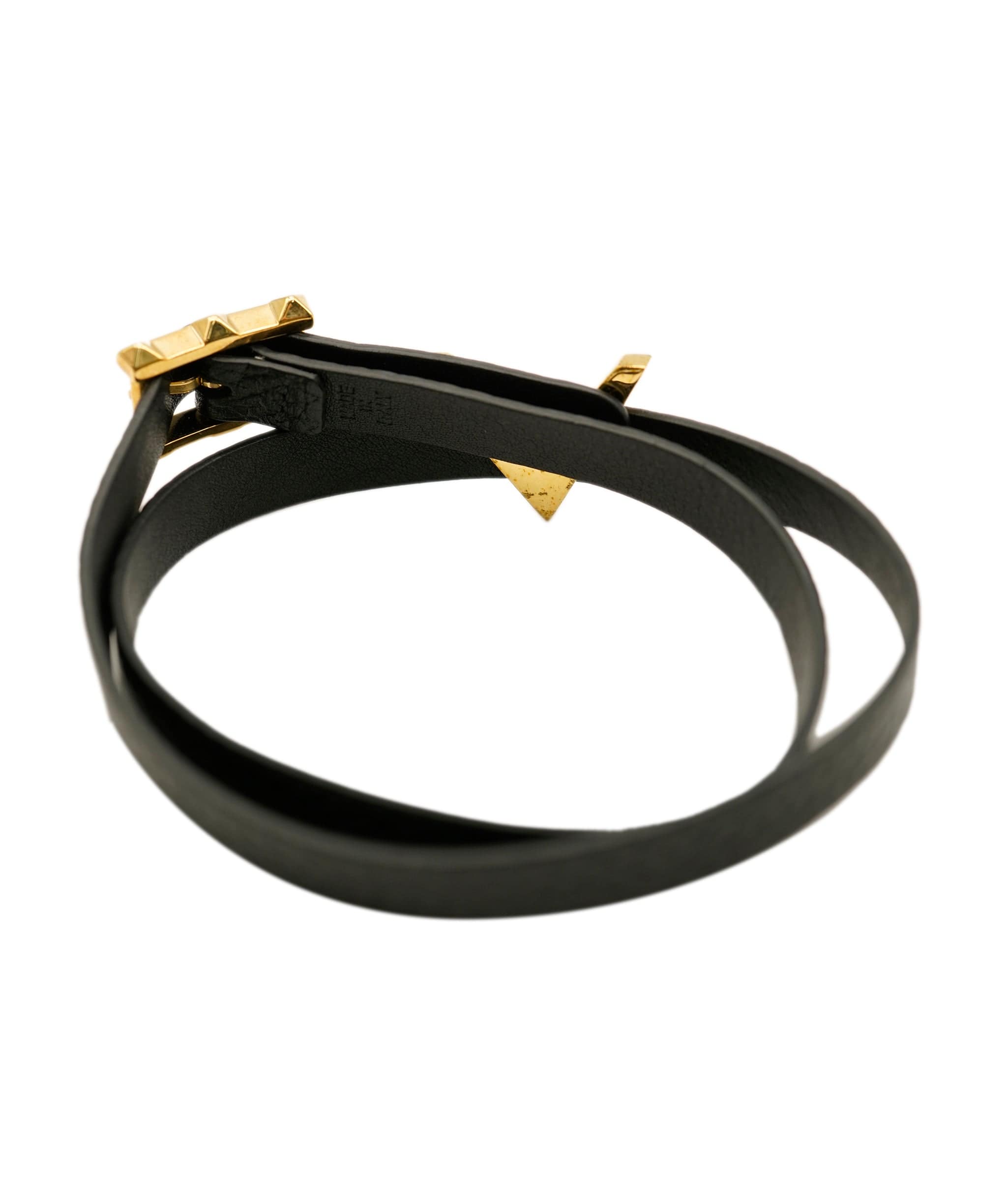 Valentino Valentino Black Leather Wrap Bracelet - AWL2741