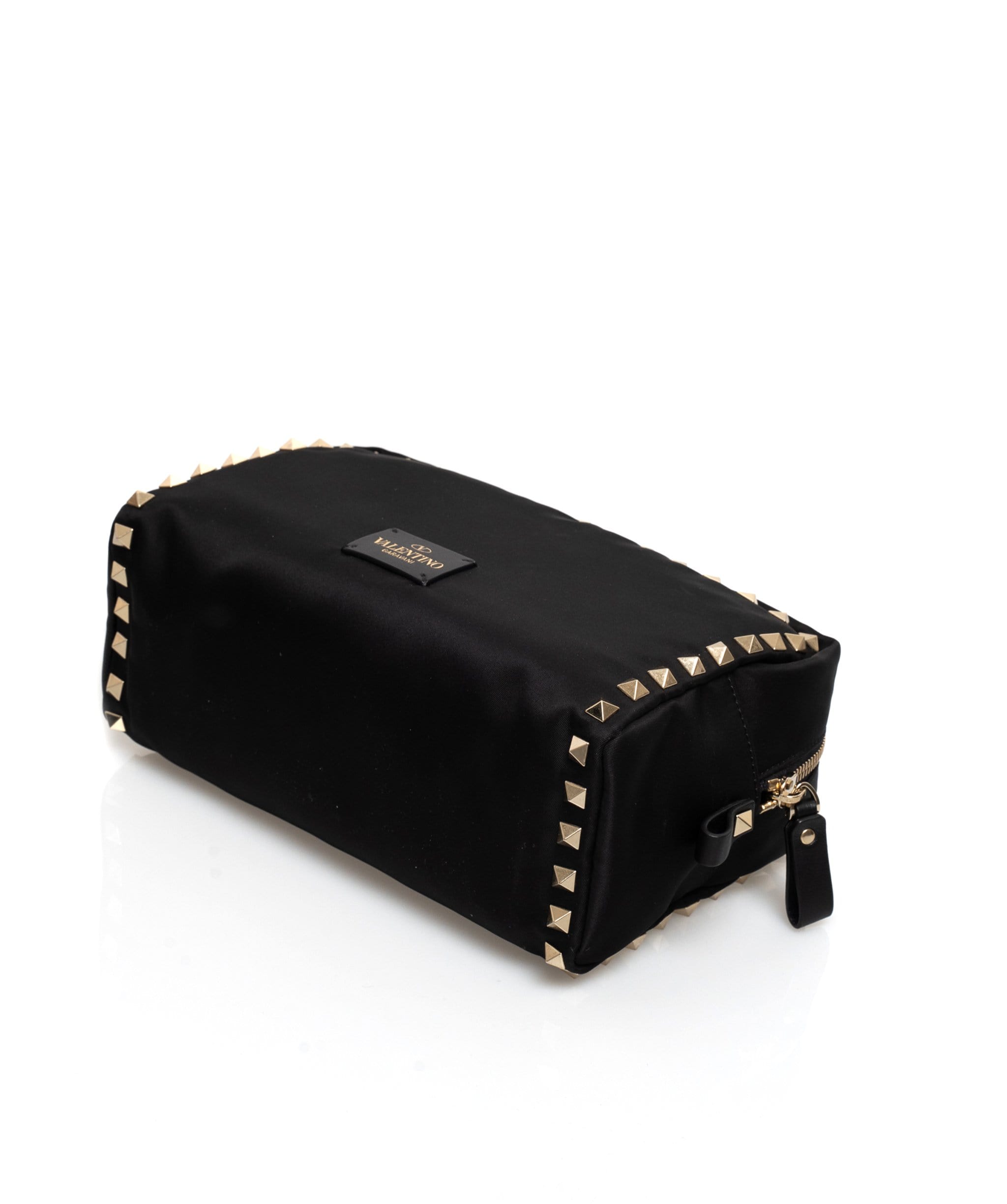 Valentino Valentino black nylon pouch with gold studded detailing MW2090