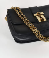 Valentino Valentino Gold Chain Detail Black Crossbody Bag
